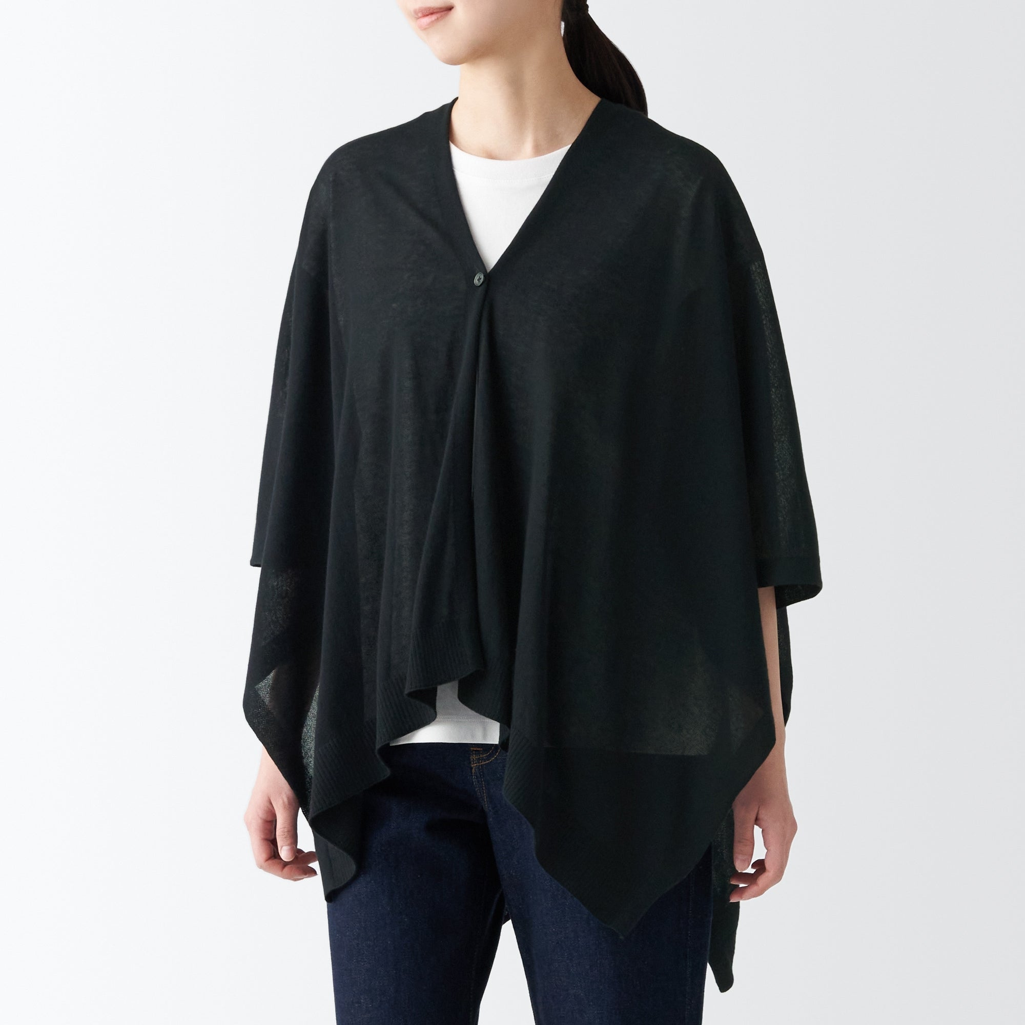 High-Twist Cotton Buttoned Bolero