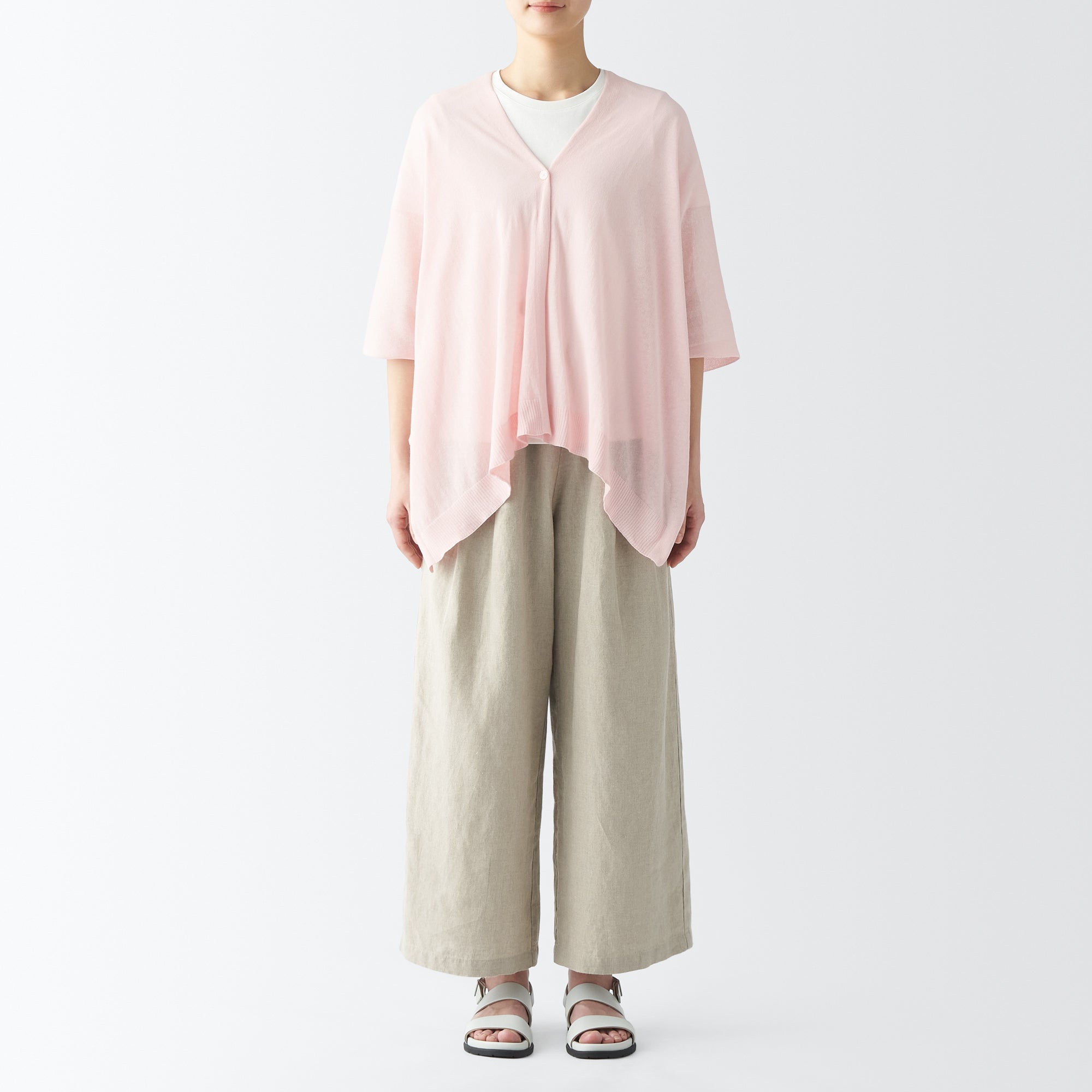 High-Twist Cotton Buttoned Bolero