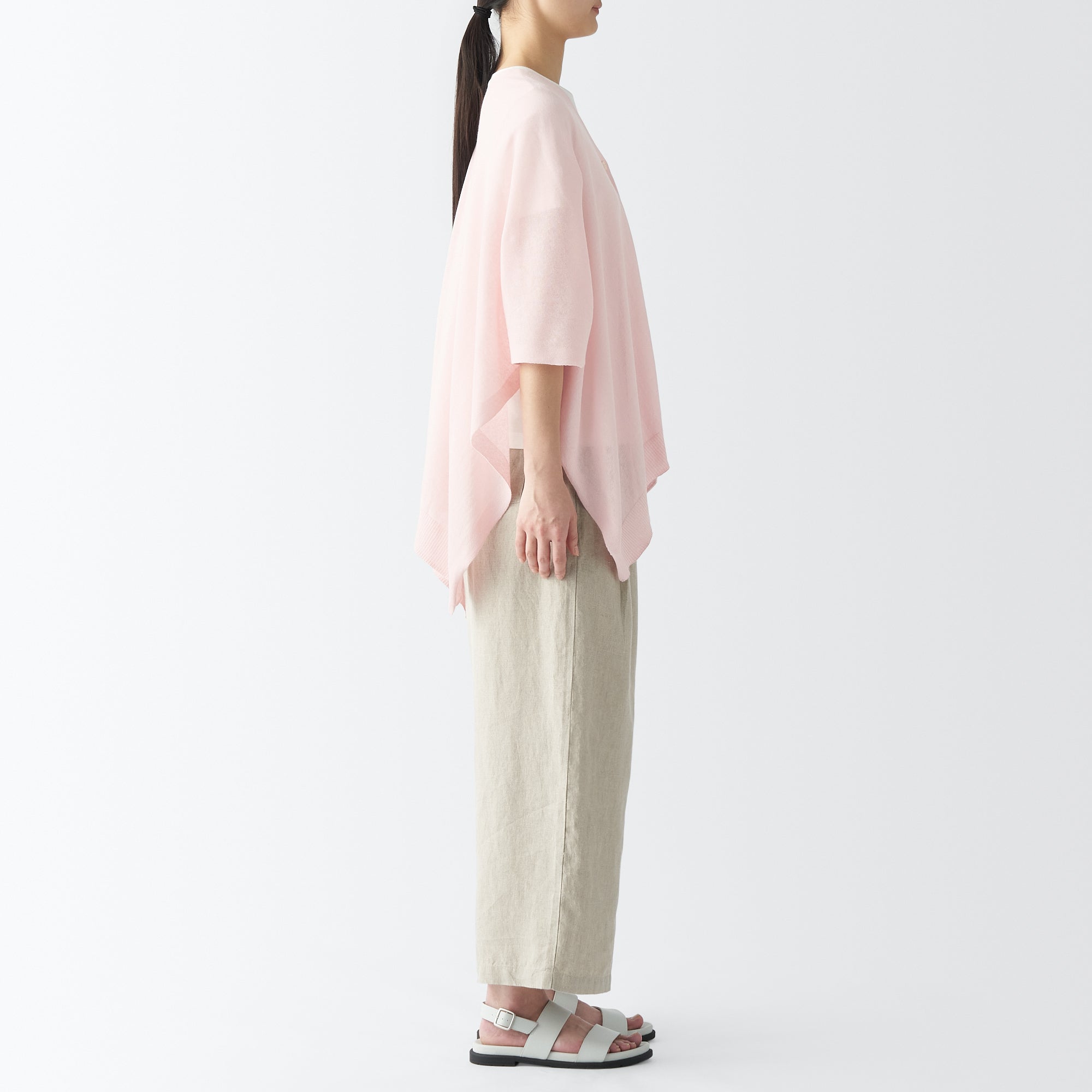 High-Twist Cotton Buttoned Bolero