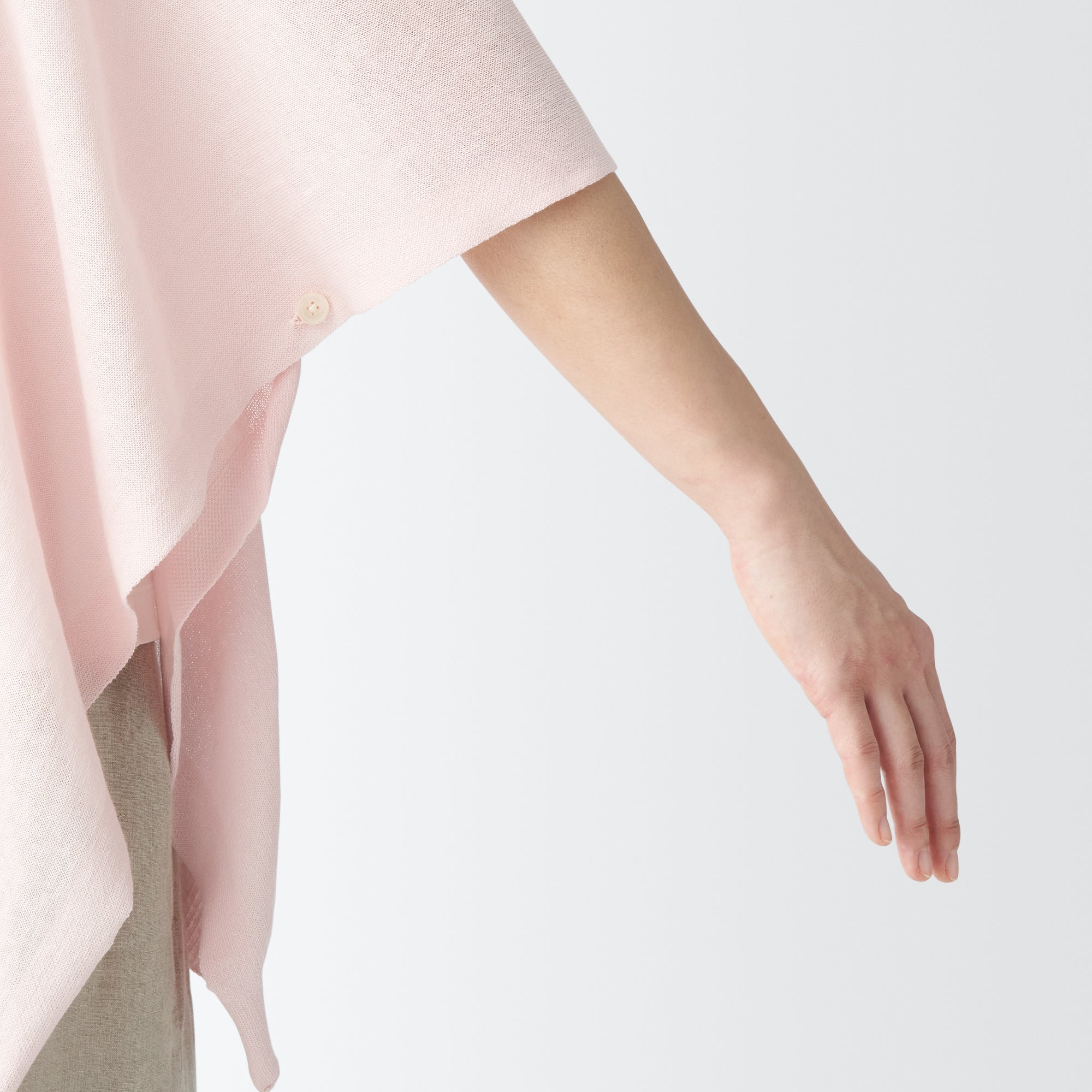 High-Twist Cotton Buttoned Bolero