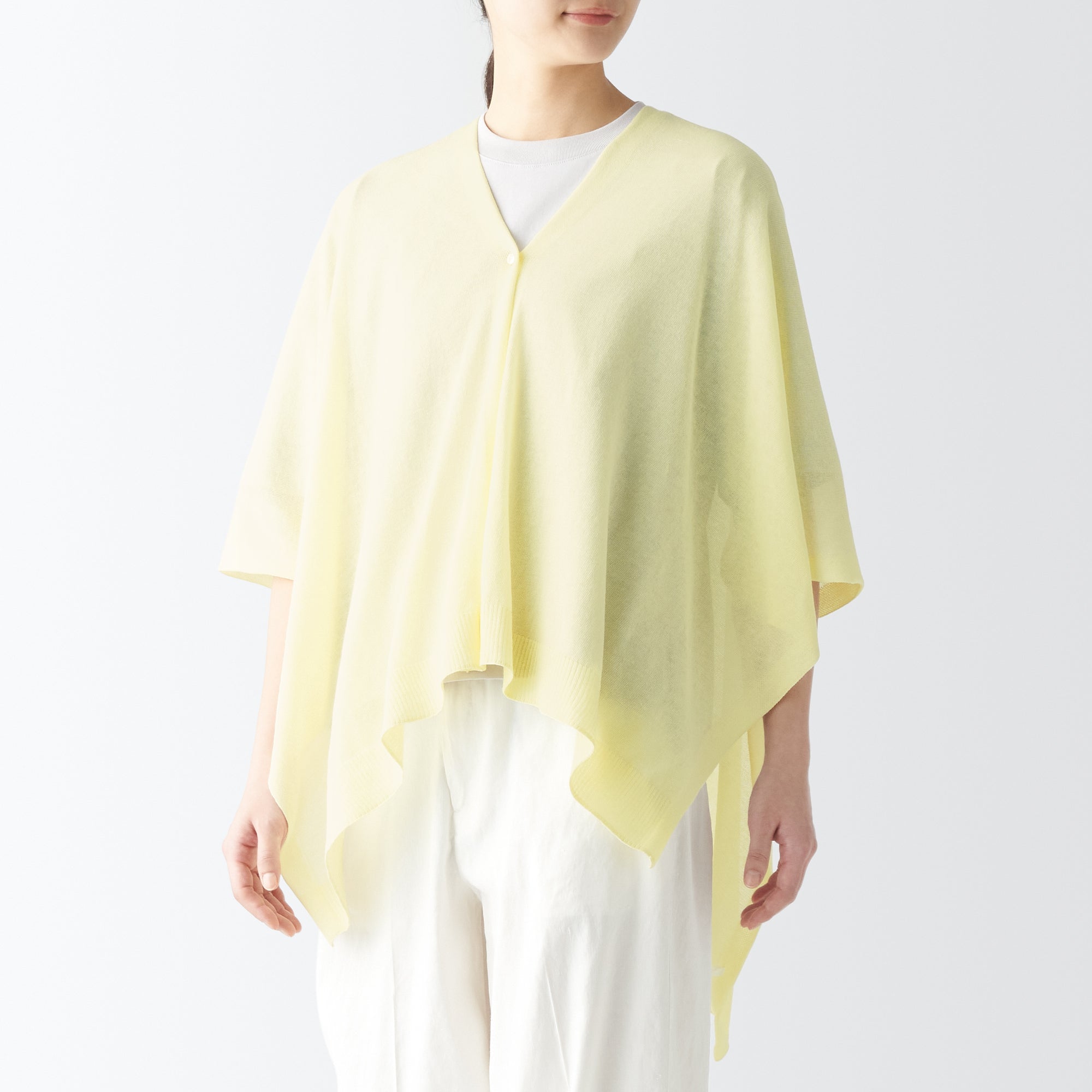 High-Twist Cotton Buttoned Bolero