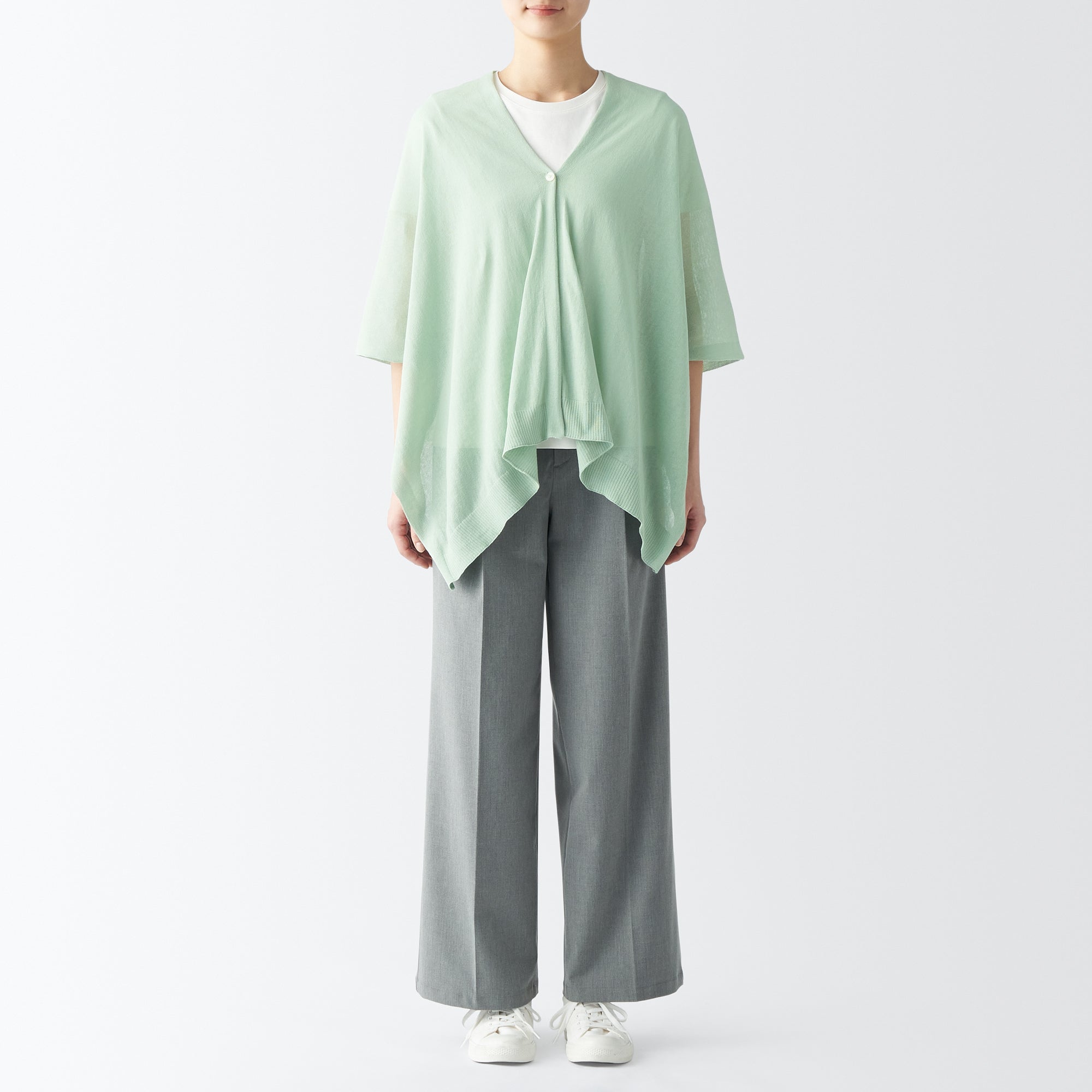 High-Twist Cotton Buttoned Bolero