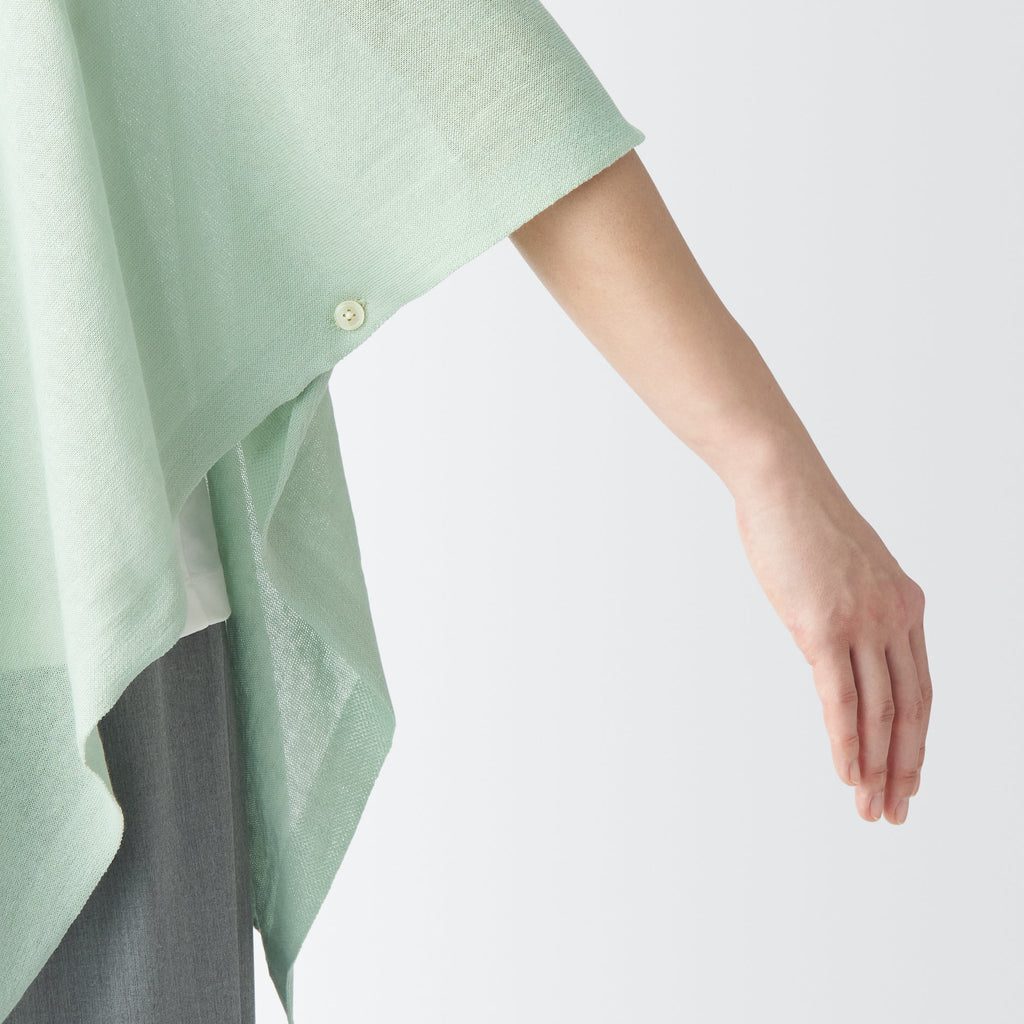 High-Twist Cotton Buttoned Bolero