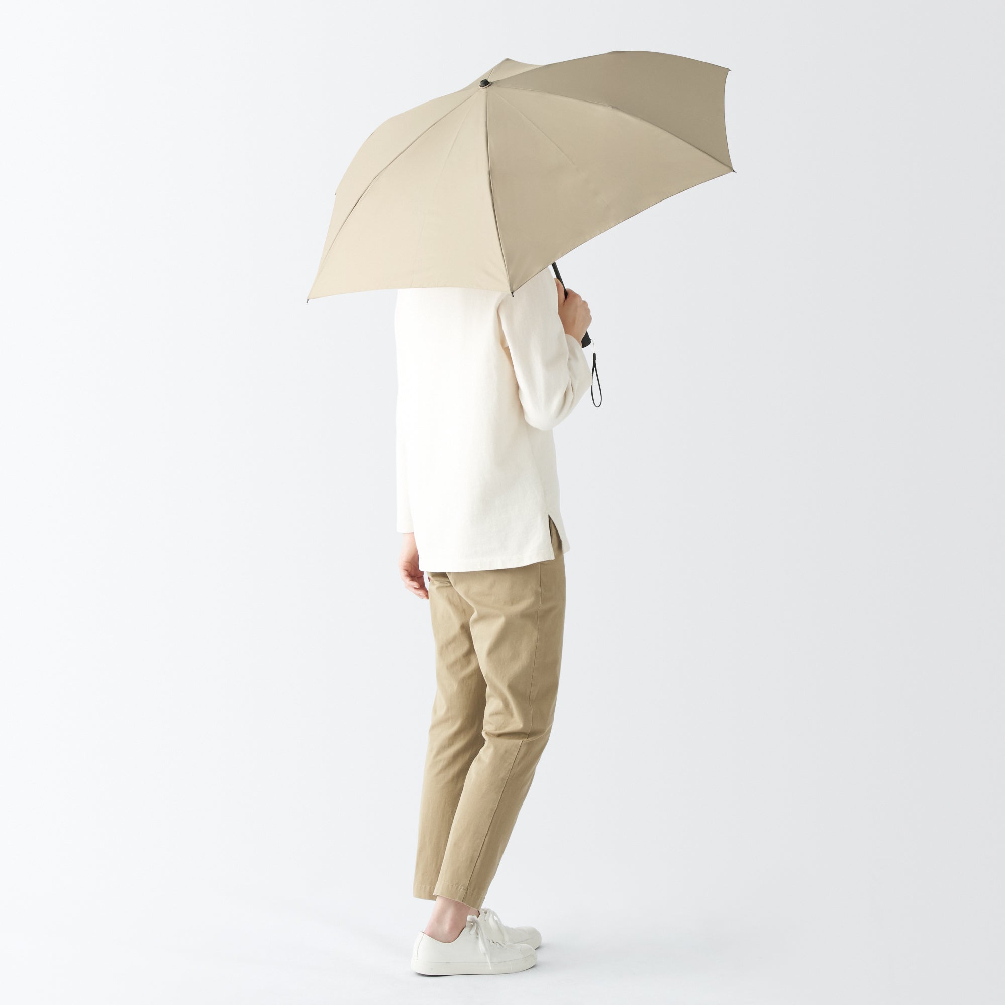 2-Way Foldable All-Weather Umbrella Beige