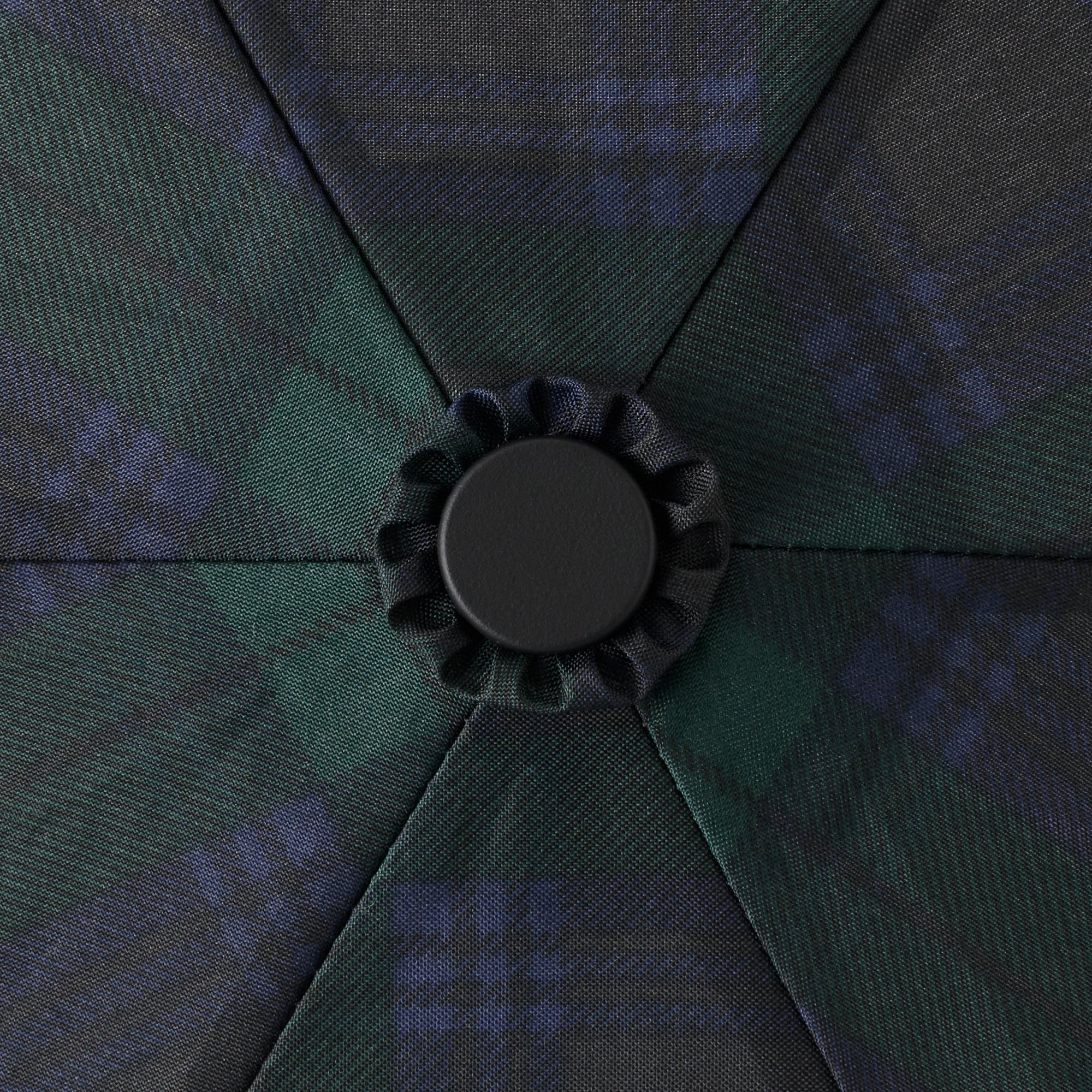 All-Weather Foldable Umbrella Dark Green Check