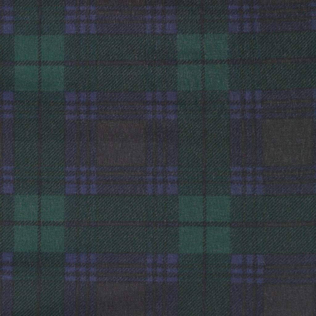 All-Weather Foldable Umbrella Dark Green Check