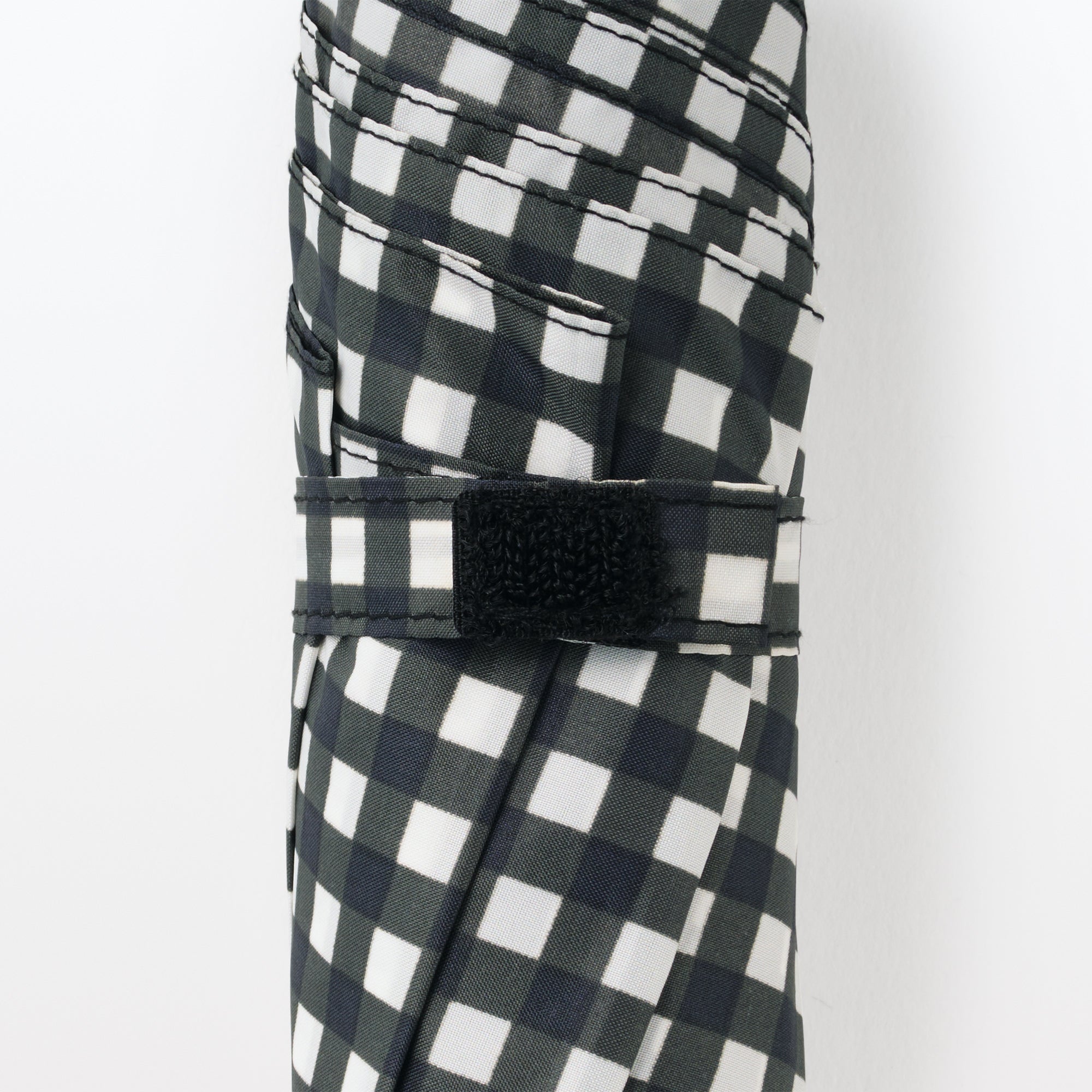 All-Weather Foldable Umbrella Black Check