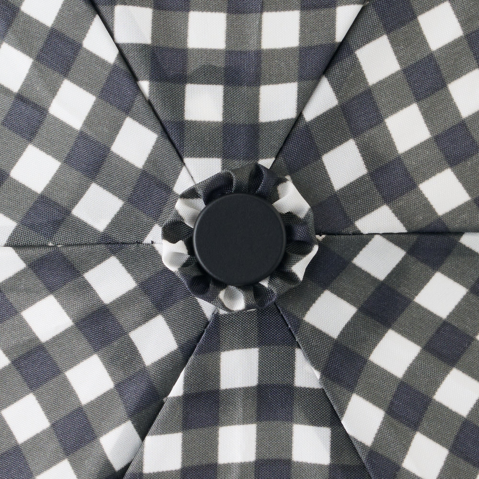 All-Weather Foldable Umbrella Black Check