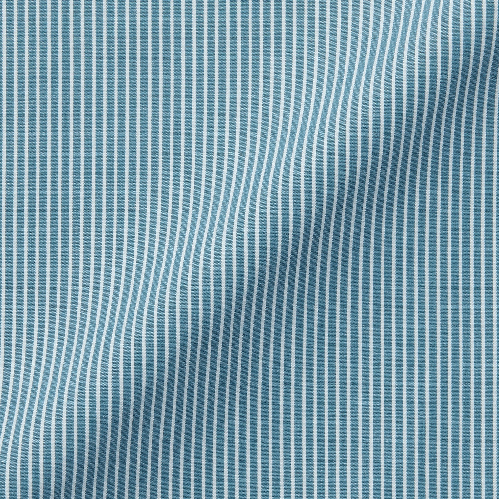 Women's Washed Broad Regular Collar Long Sleeve Striped Shirt