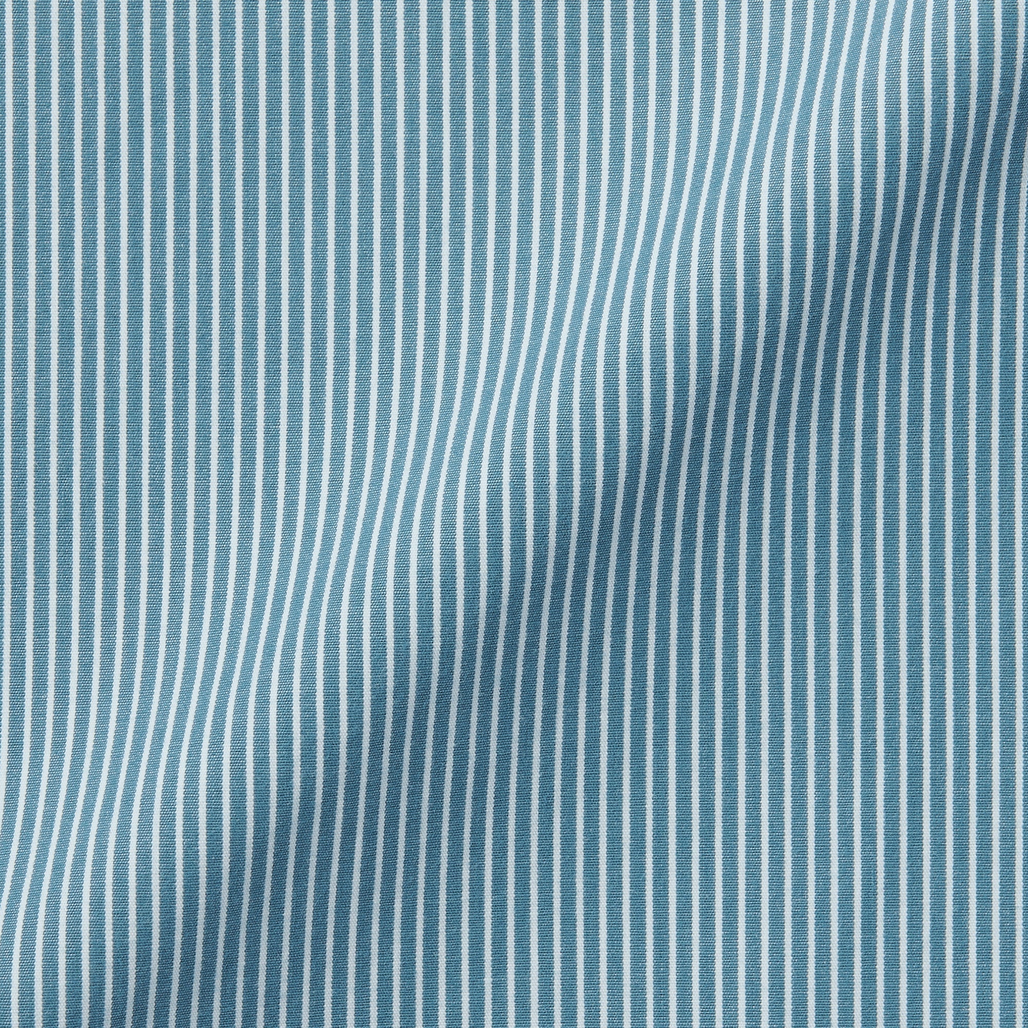 Women's Washed Broad Regular Collar Long Sleeve Striped Shirt