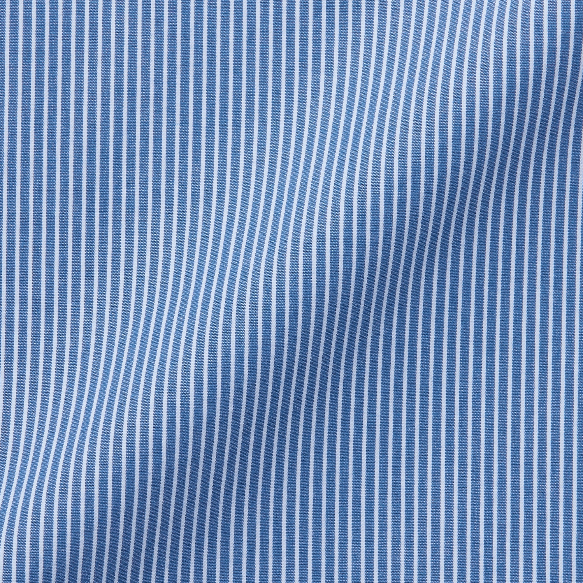 Women's Washed Broad Regular Collar Long Sleeve Striped Shirt