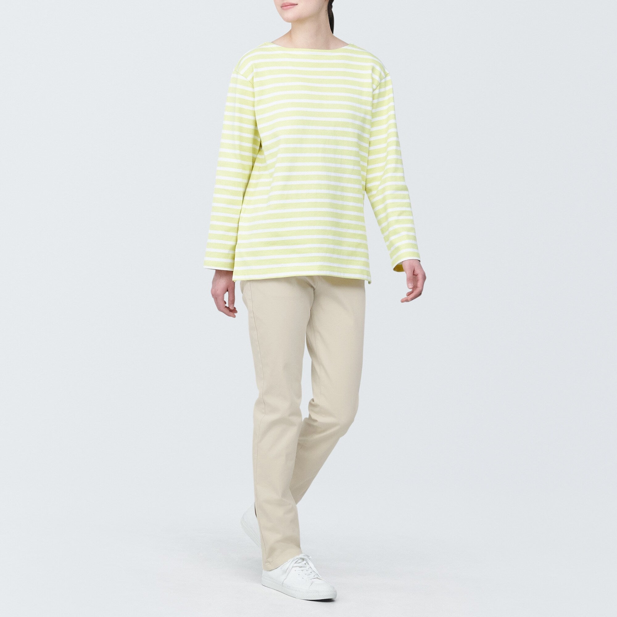 Women's 4-Way Stretch Chino Slim Tapered Pants (L 32inch / 80cm)