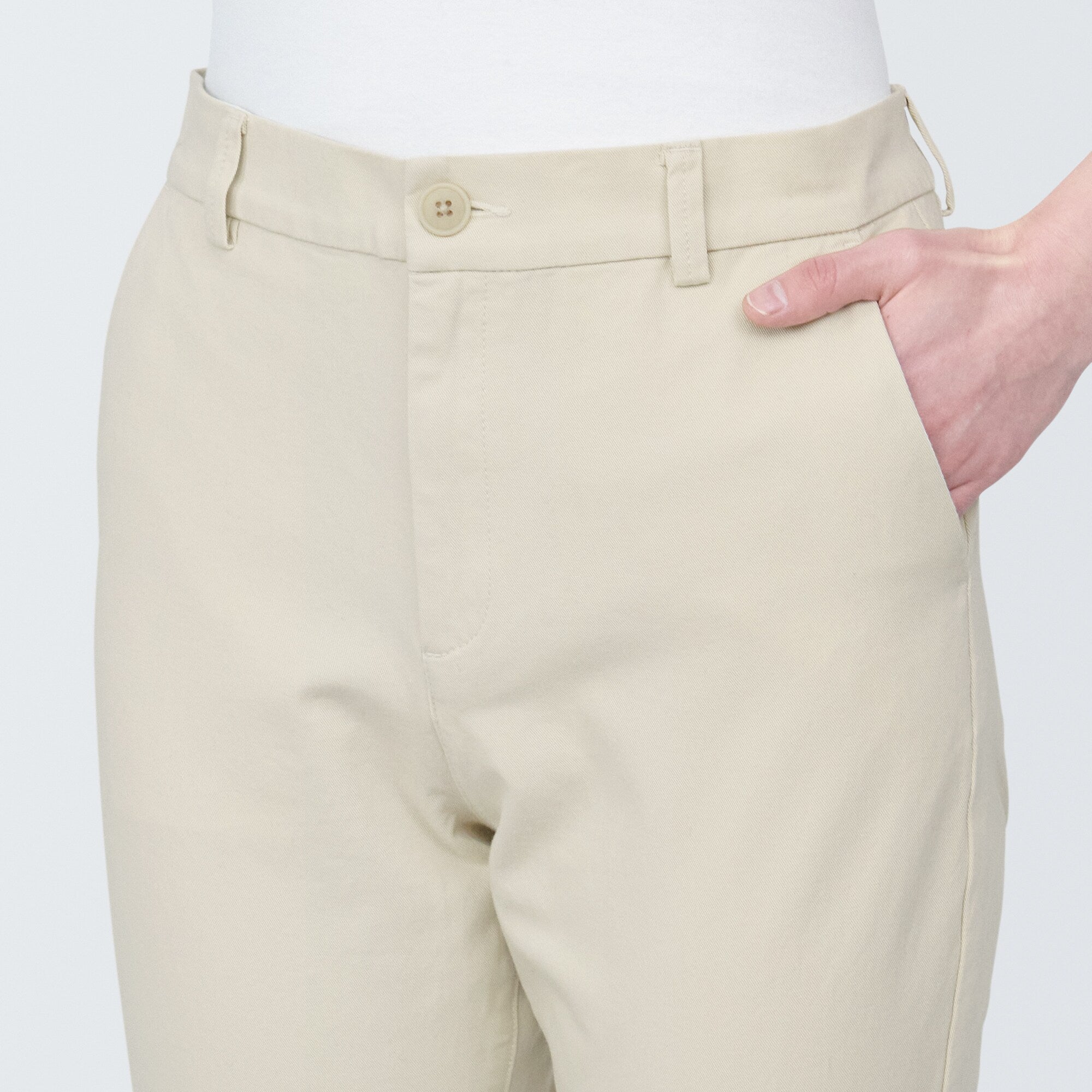 Women's 4-Way Stretch Chino Slim Tapered Pants (L 32inch / 80cm)
