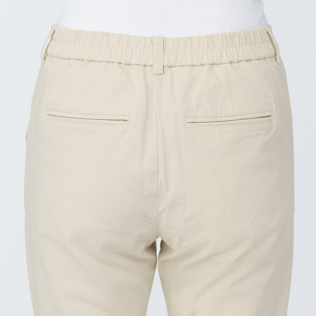 Women's 4-Way Stretch Chino Slim Tapered Pants (L 32inch / 80cm)