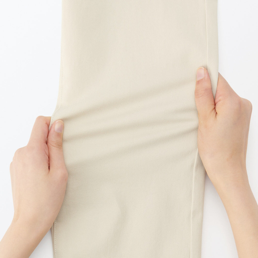Women's 4-Way Stretch Chino Slim Tapered Pants (L 32inch / 80cm)