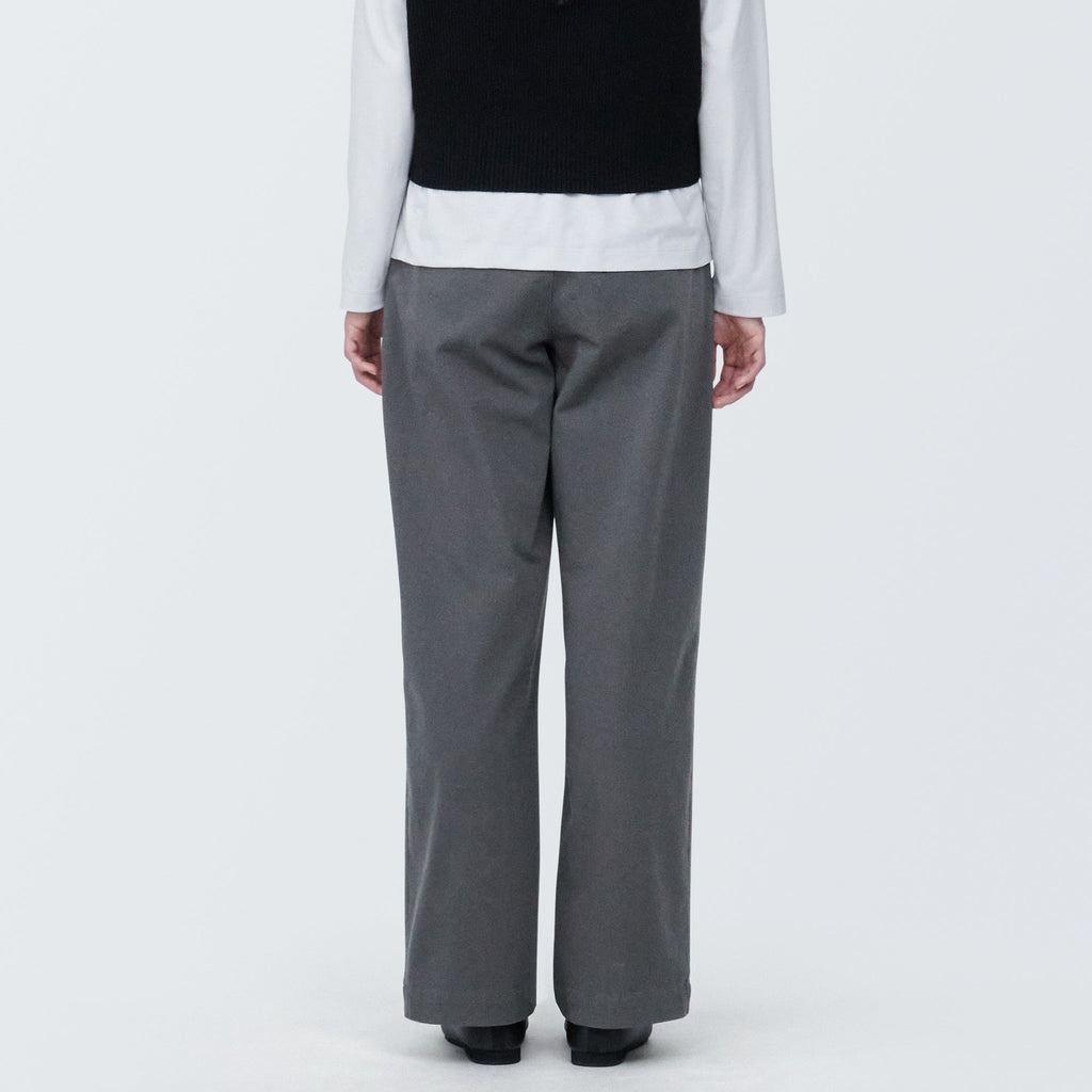Pleated Wide Chino Pants