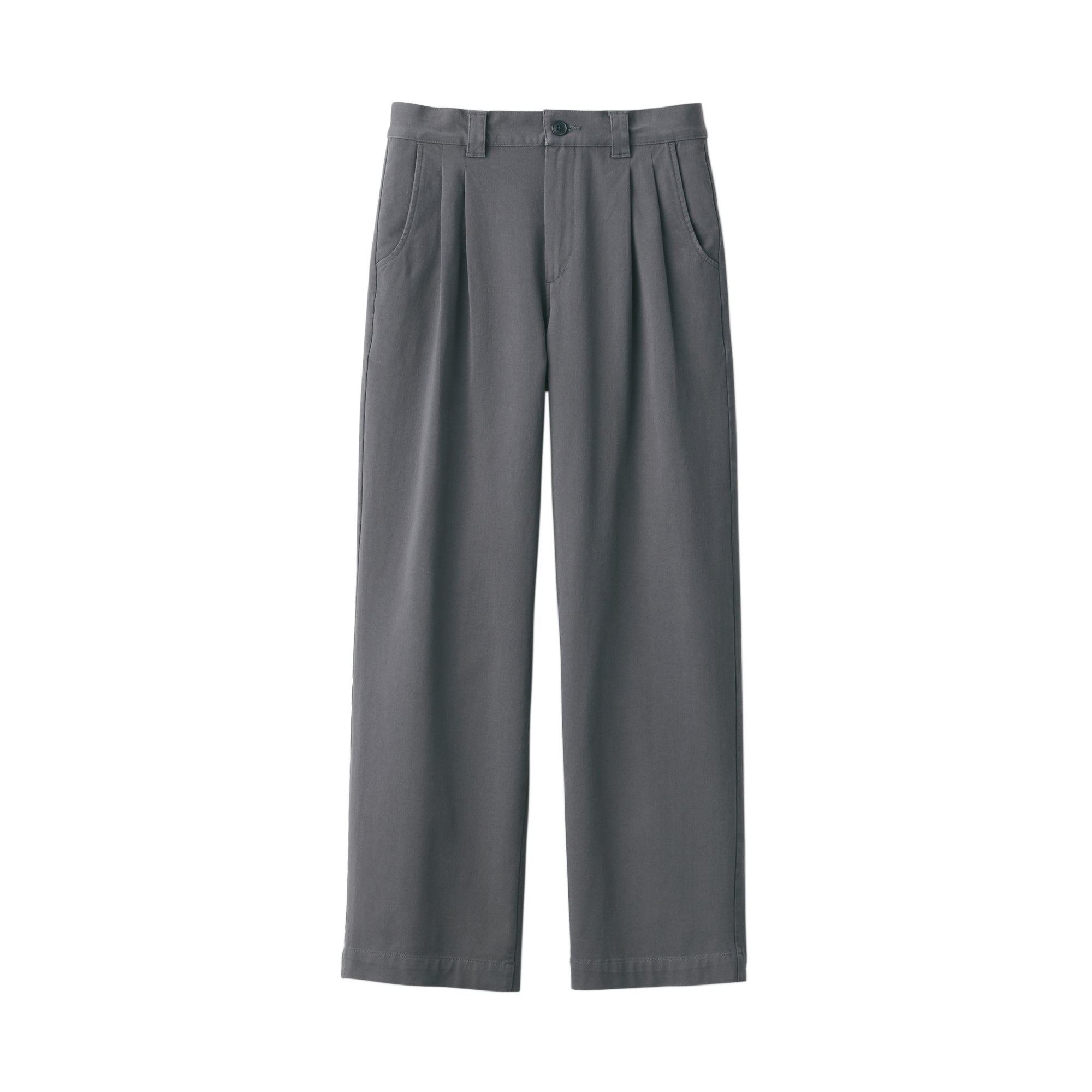 Pleated Wide Chino Pants
