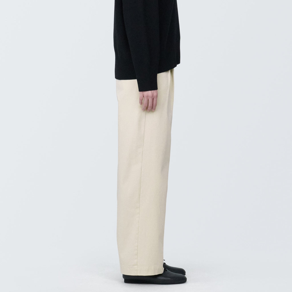 Pleated Wide Chino Pants