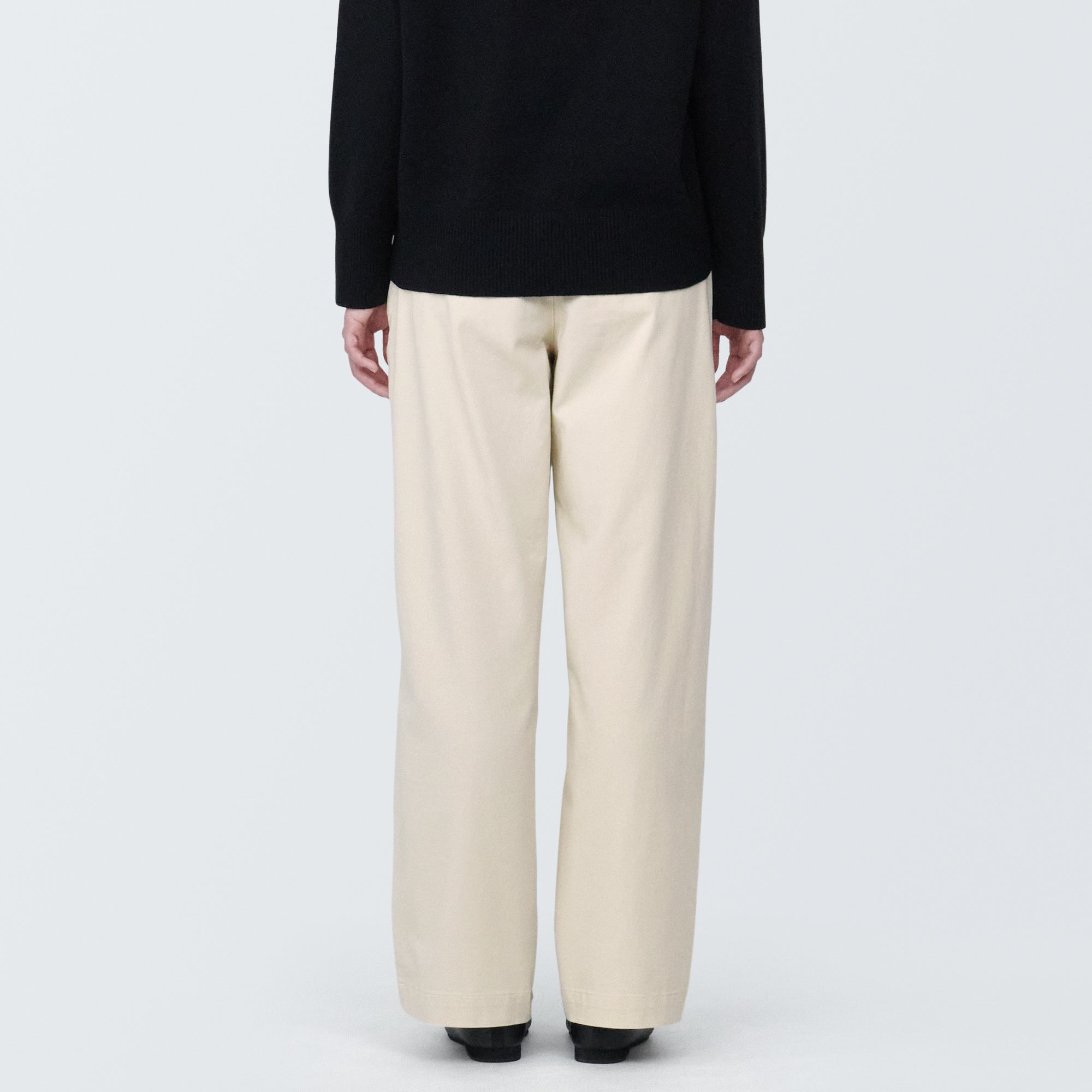 Pleated Wide Chino Pants