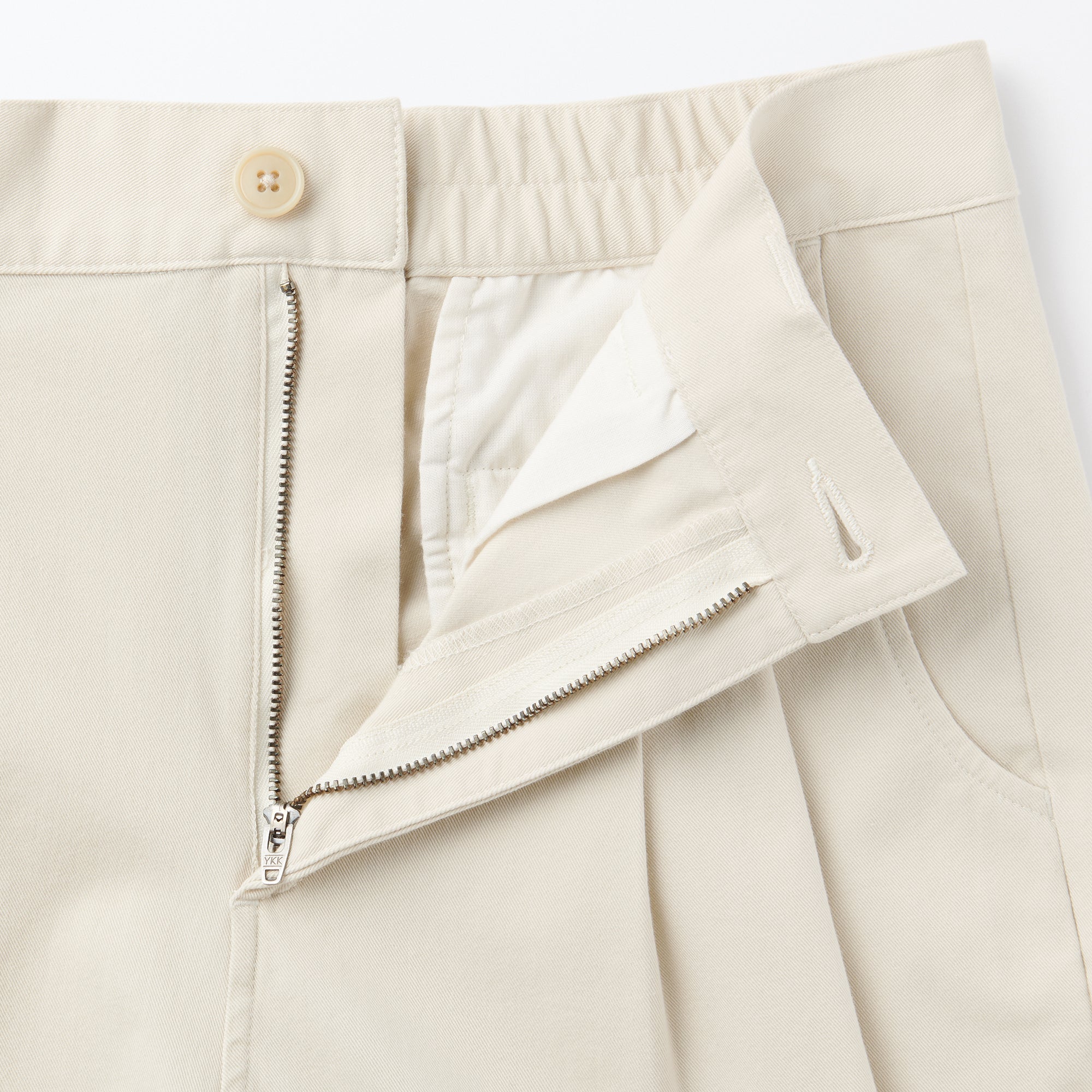 Pleated Wide Chino Pants