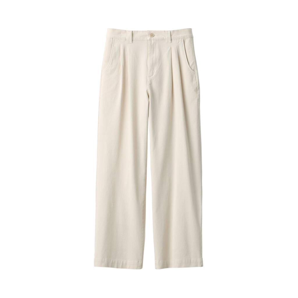 Pleated Wide Chino Pants