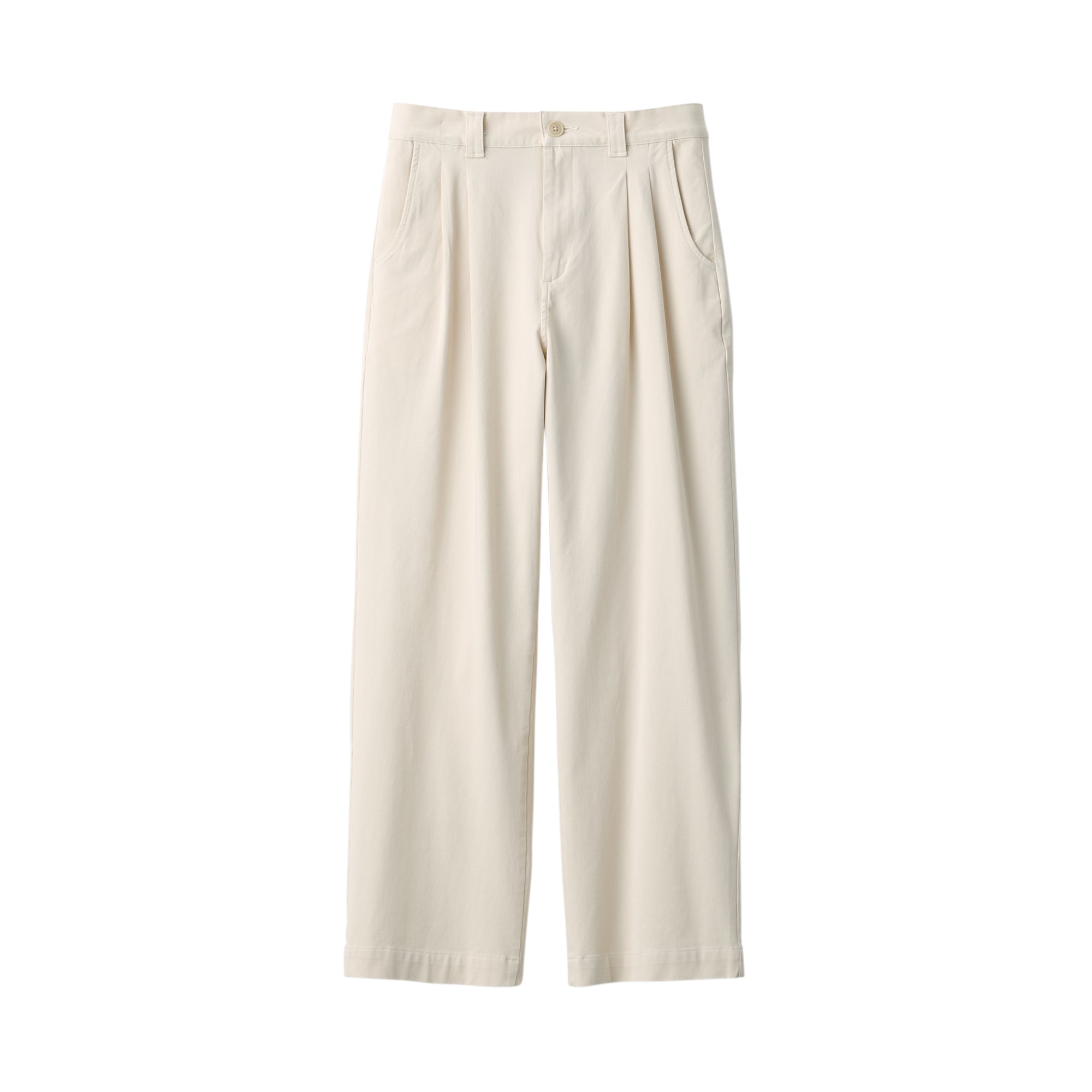 Pleated Wide Chino Pants