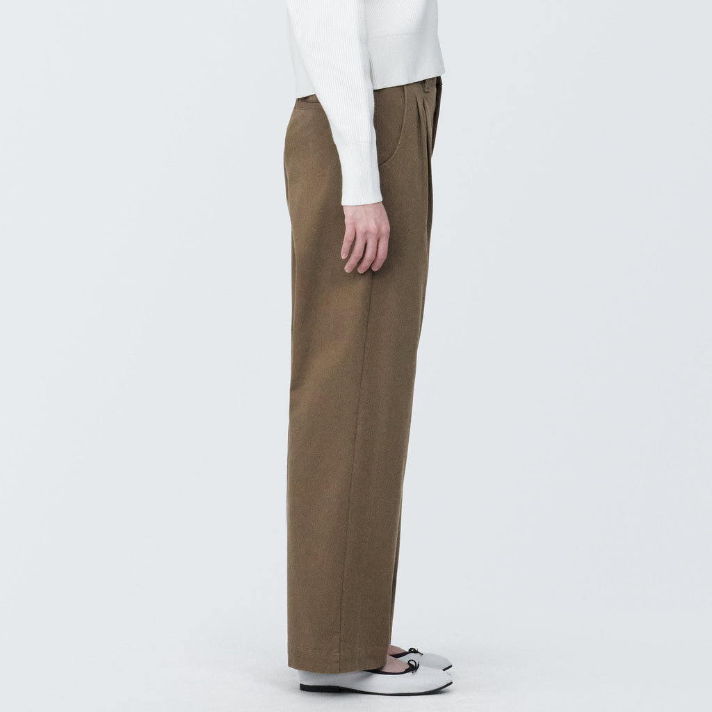 Pleated Wide Chino Pants