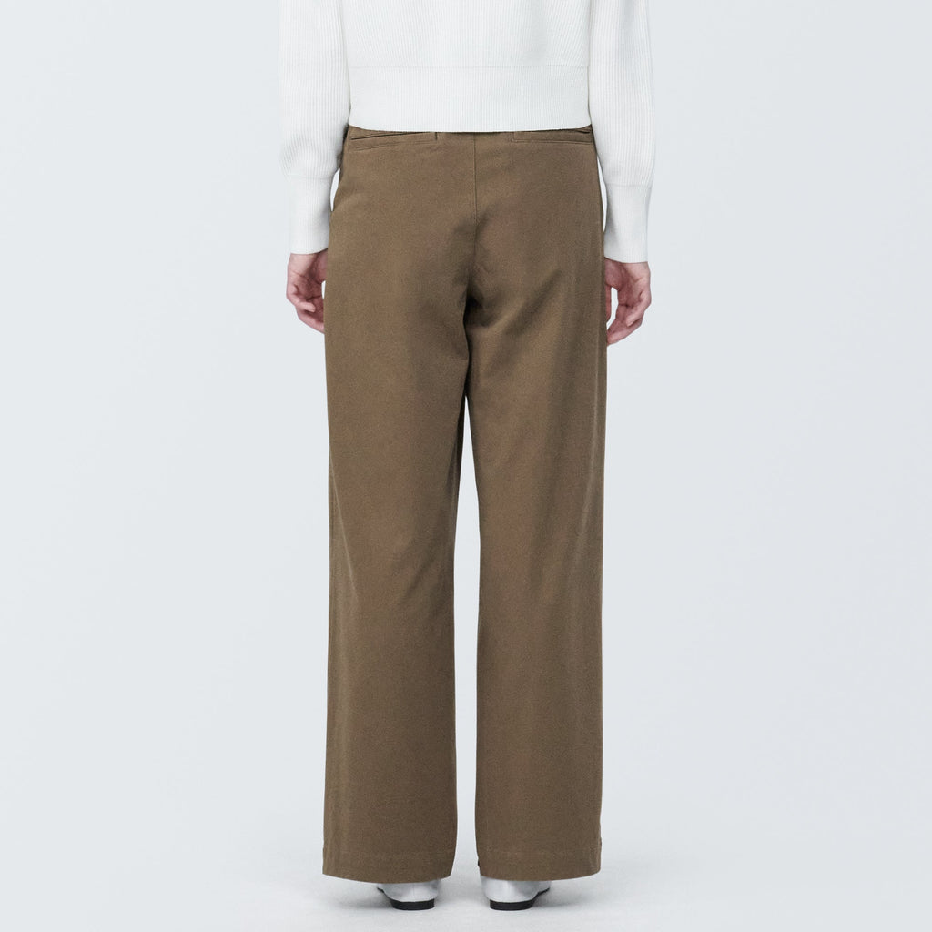 Pleated Wide Chino Pants