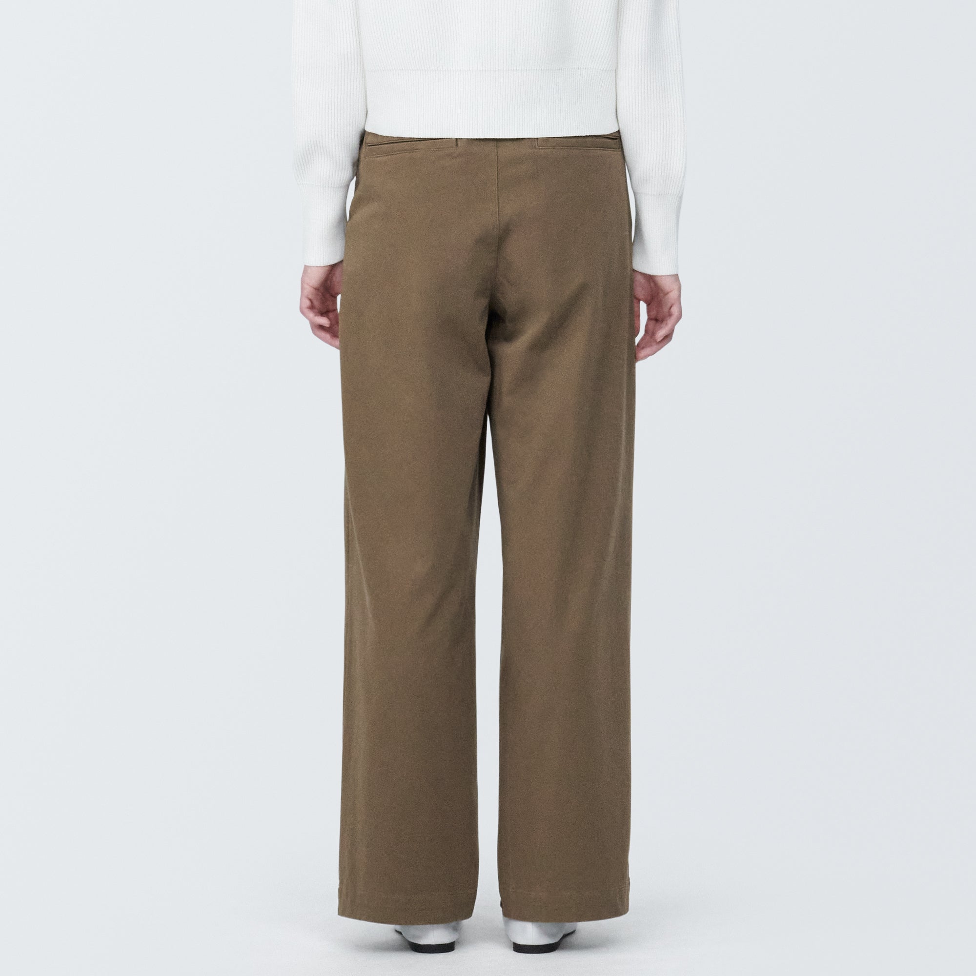 Pleated Wide Chino Pants