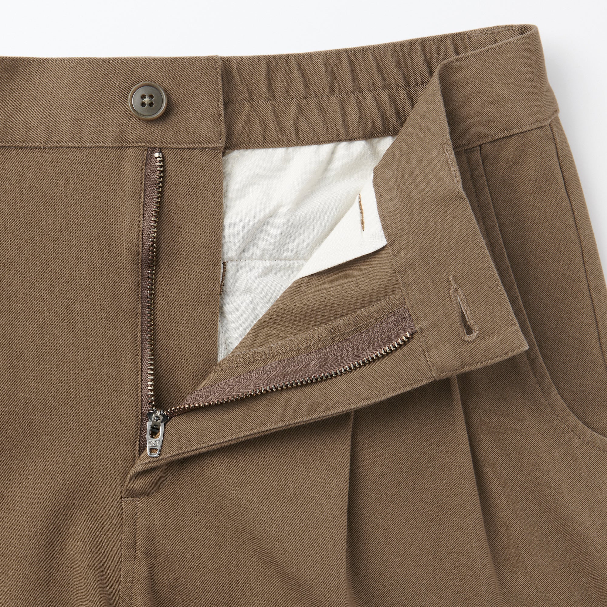 Pleated Wide Chino Pants