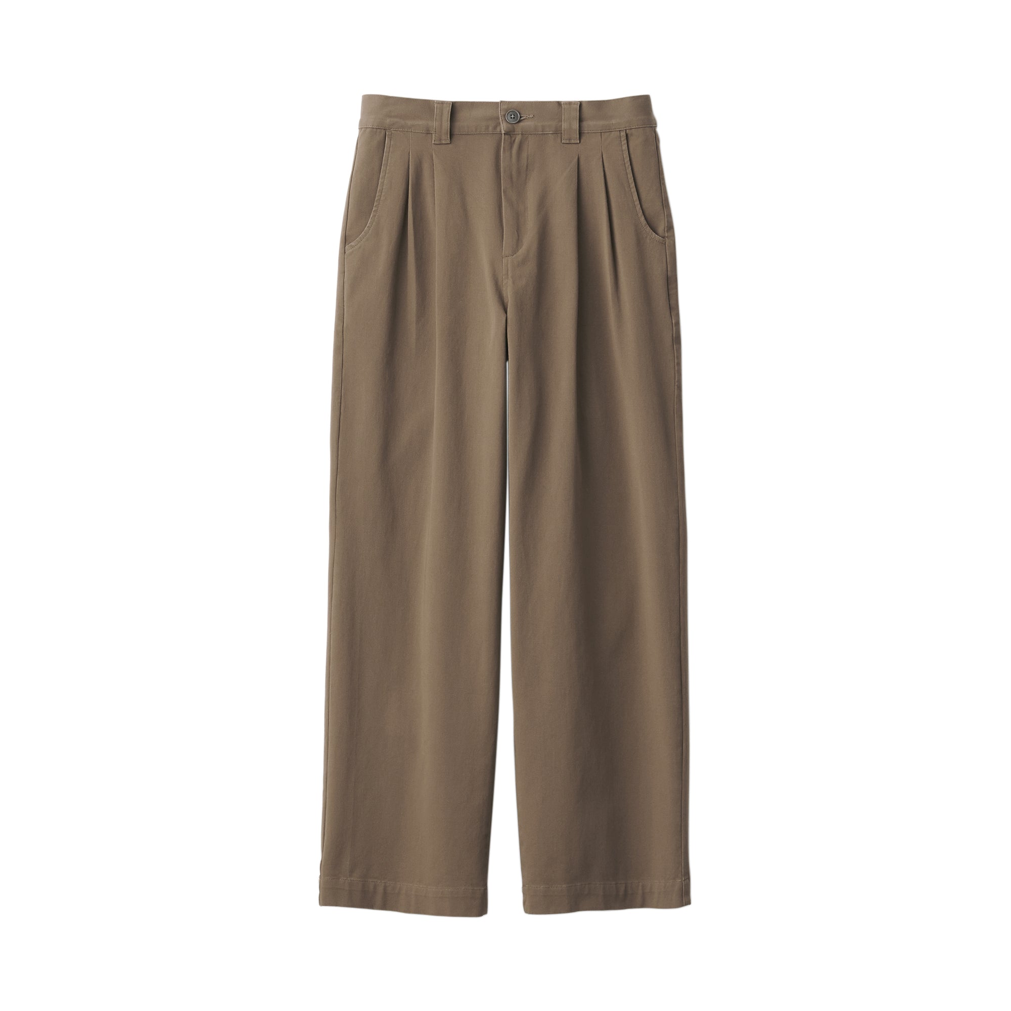Pleated Wide Chino Pants