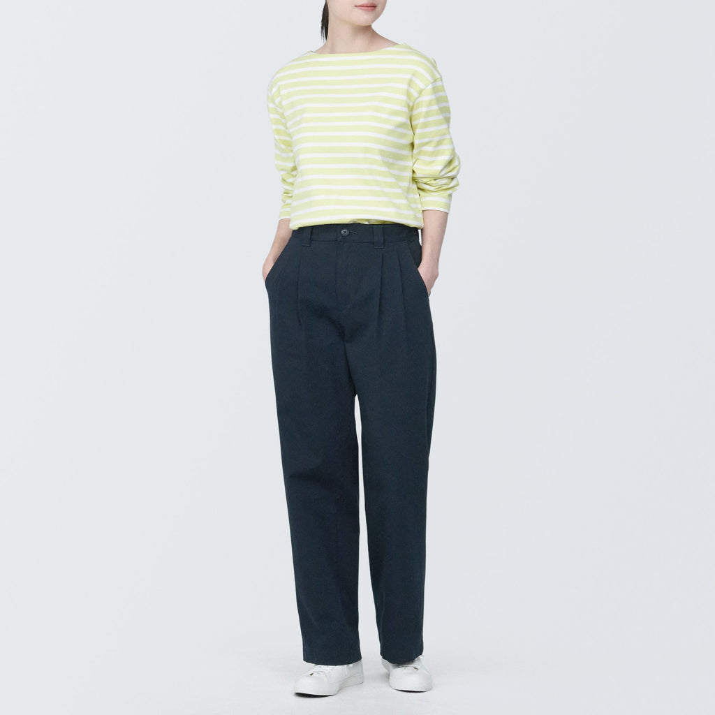 Pleated Wide Chino Pants