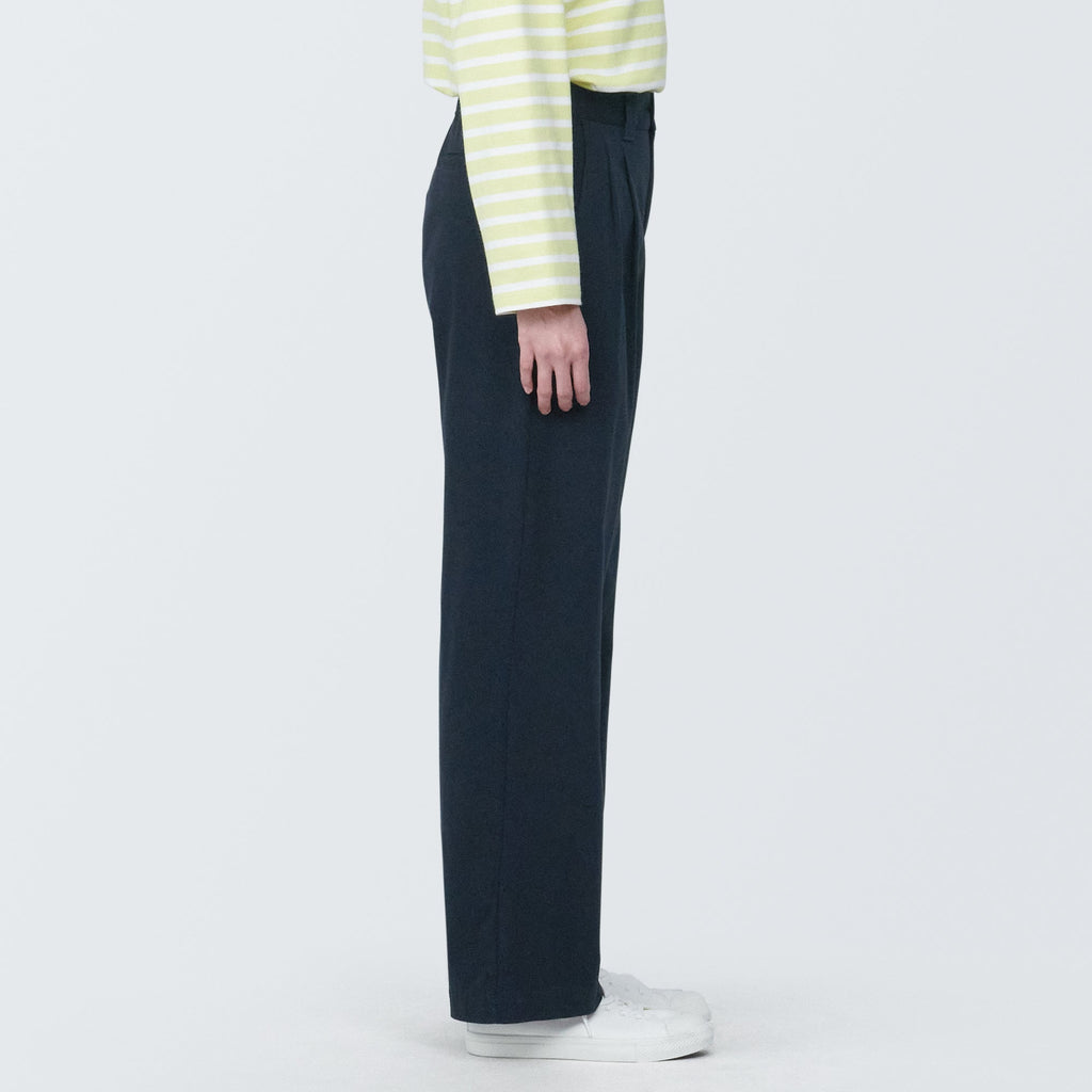 Pleated Wide Chino Pants