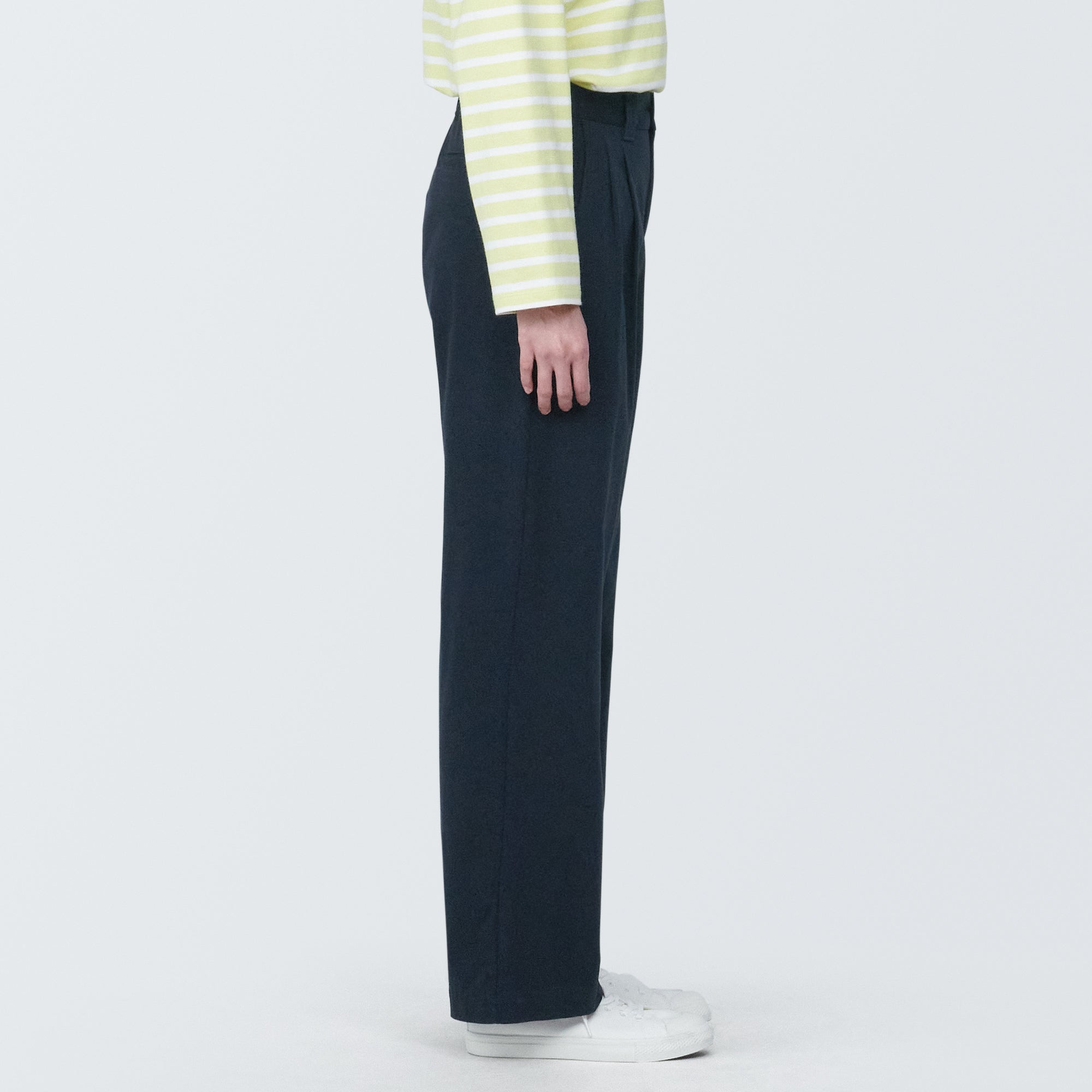 Pleated Wide Chino Pants