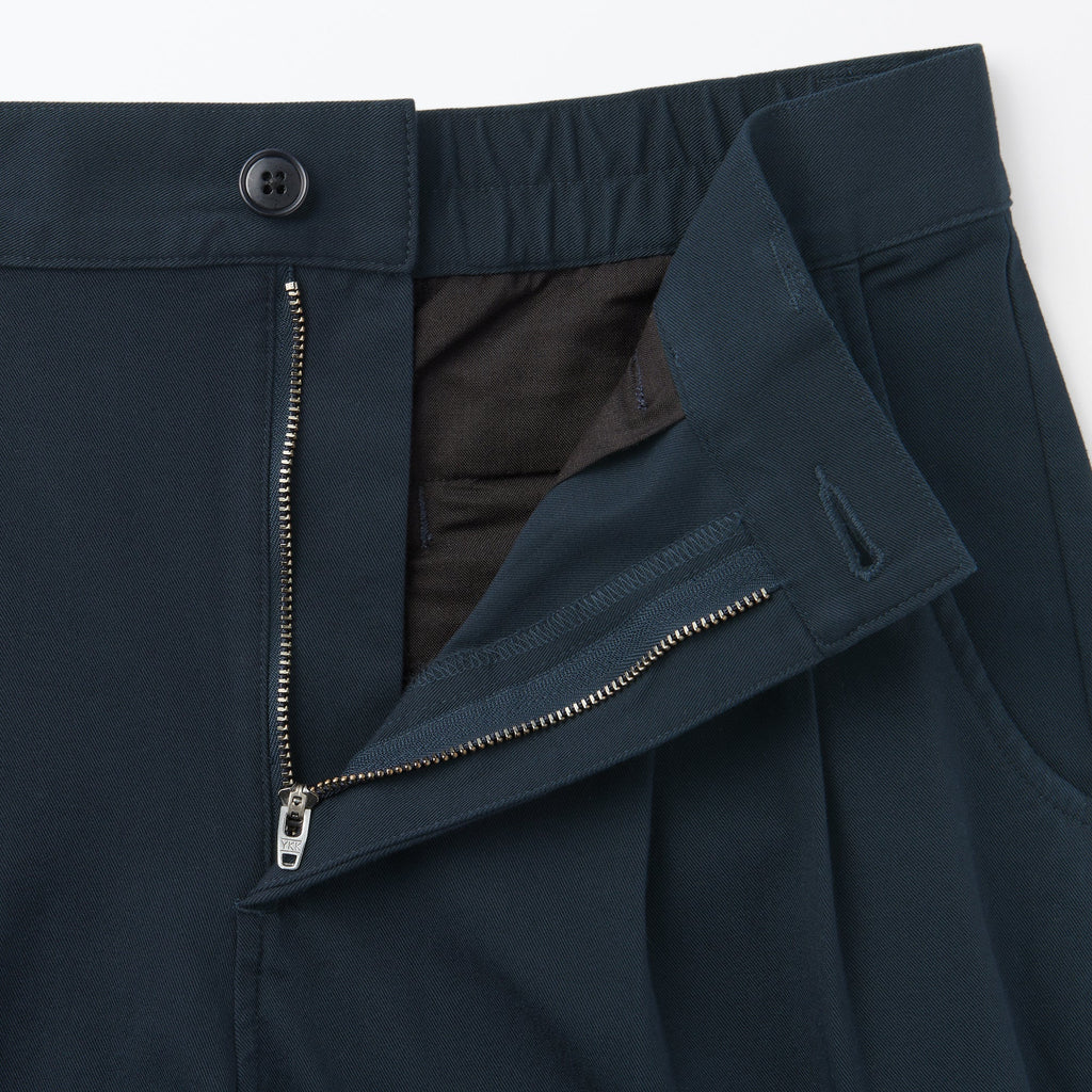 Pleated Wide Chino Pants