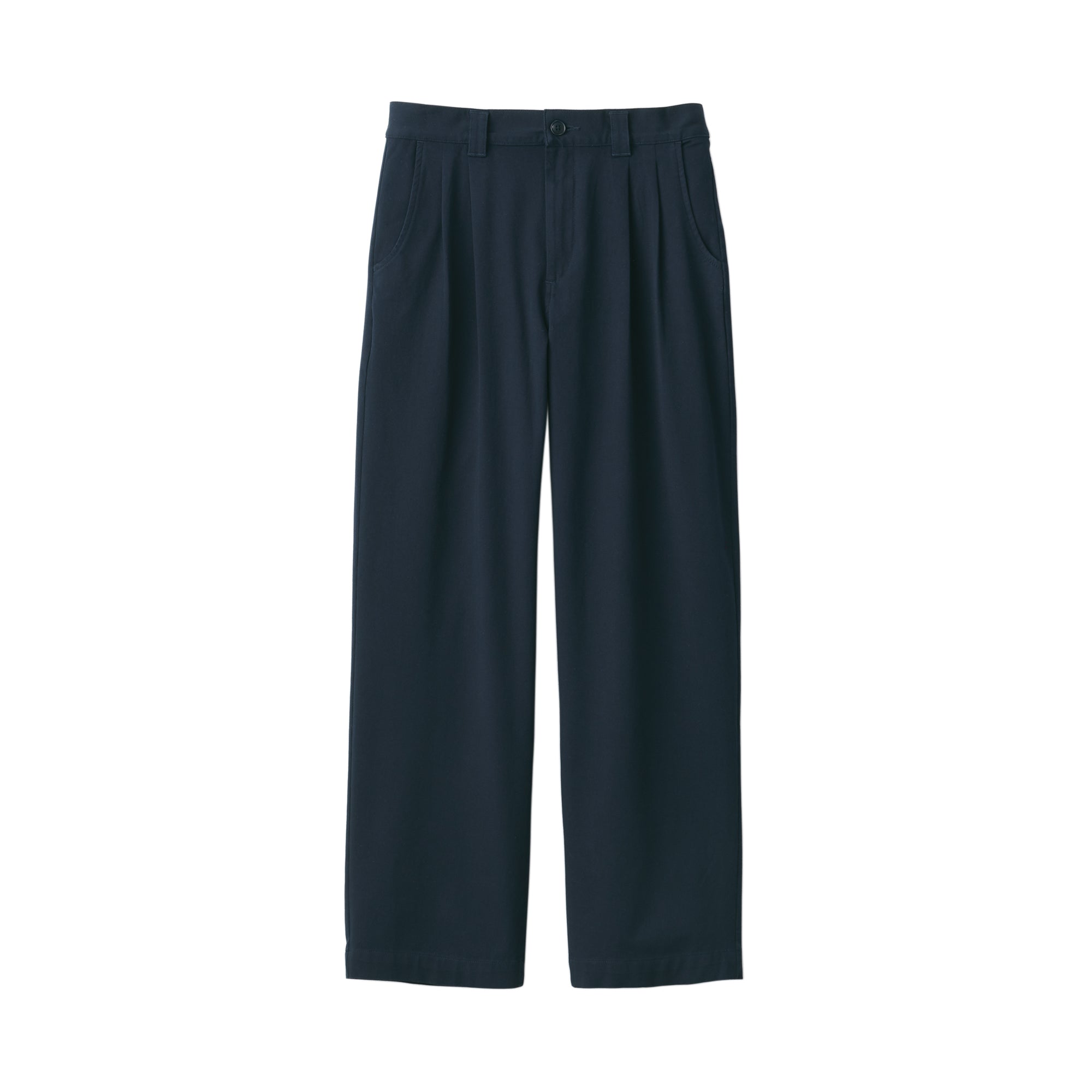 Pleated Wide Chino Pants