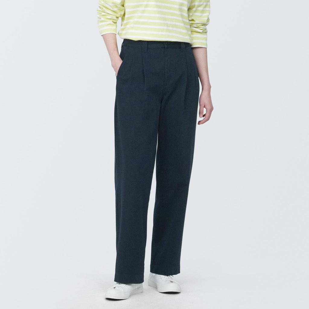 Pleated Wide Chino Pants