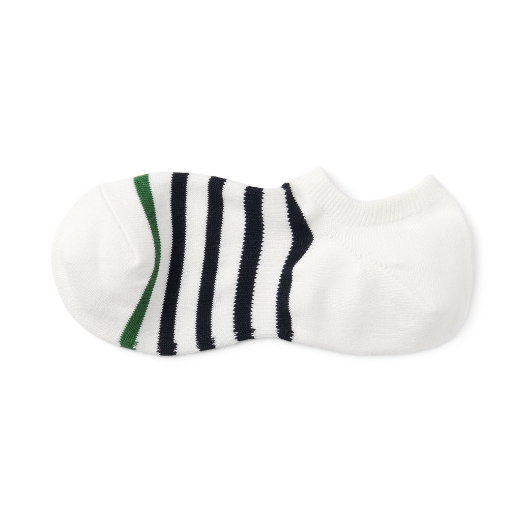 Right Angle Striped Sneaker Socks