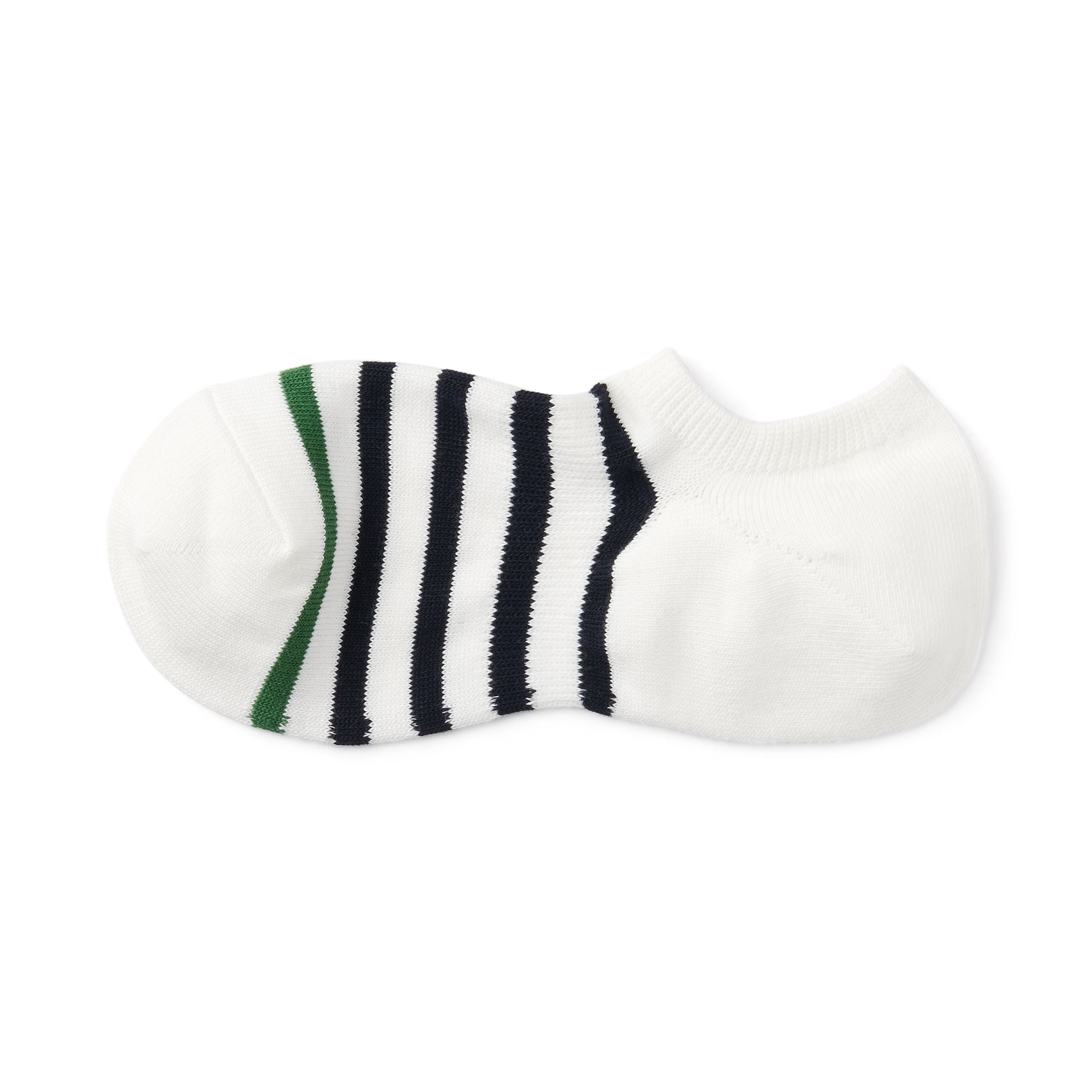 Right Angle Striped Sneaker Socks