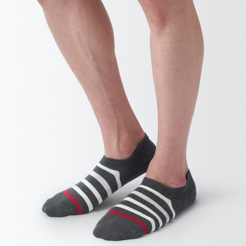 Right Angle Striped Sneaker Socks