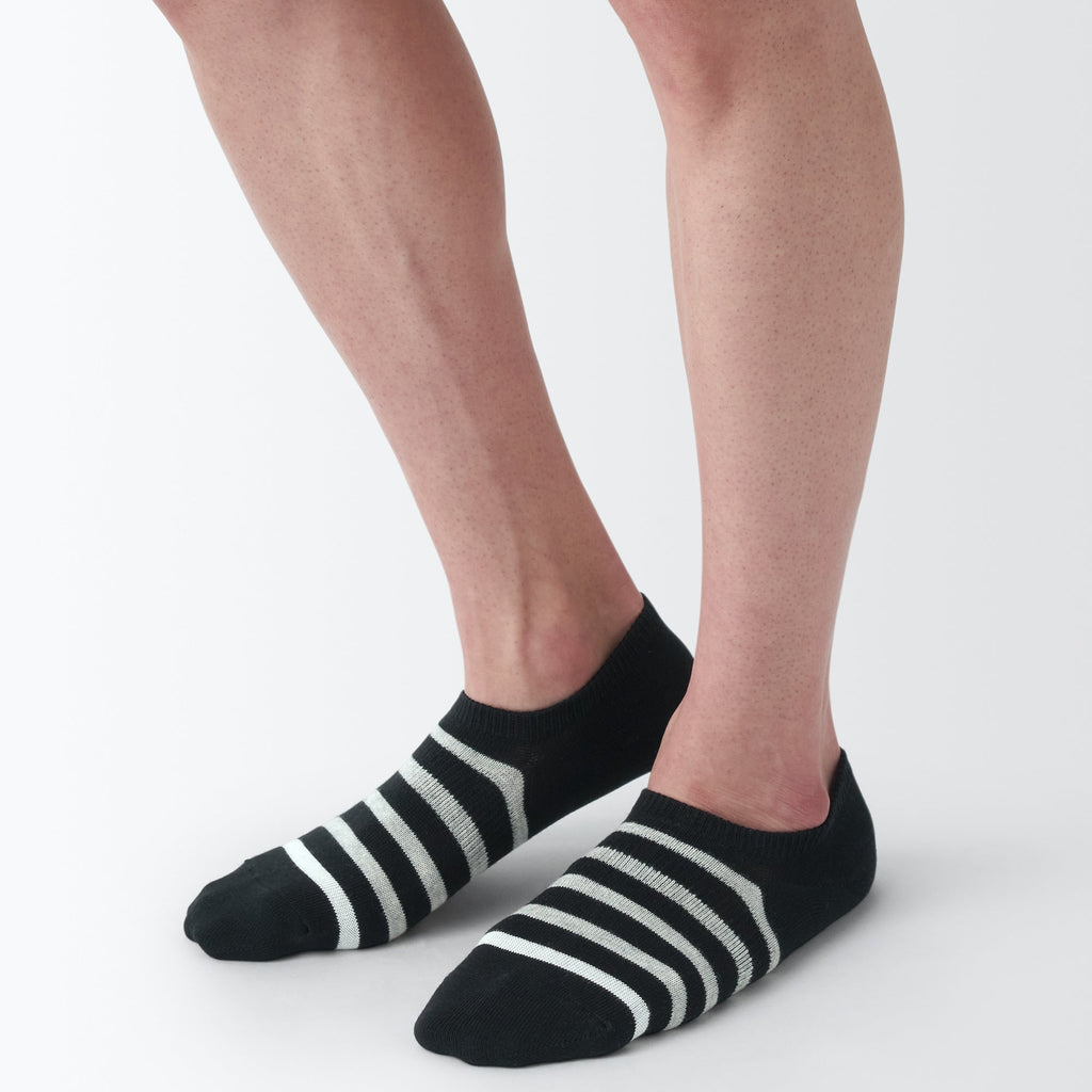 Right Angle Striped Sneaker Socks