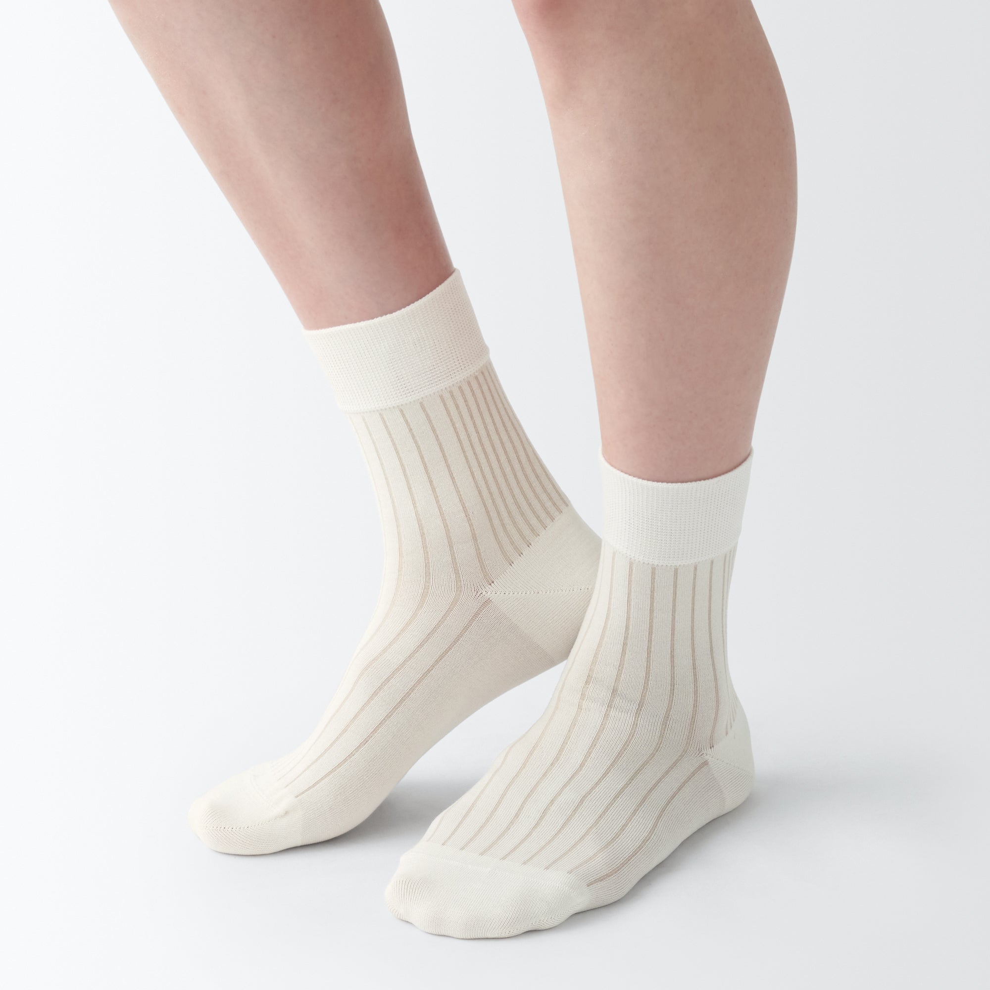 Lustrous Cotton Yarn Short Socks