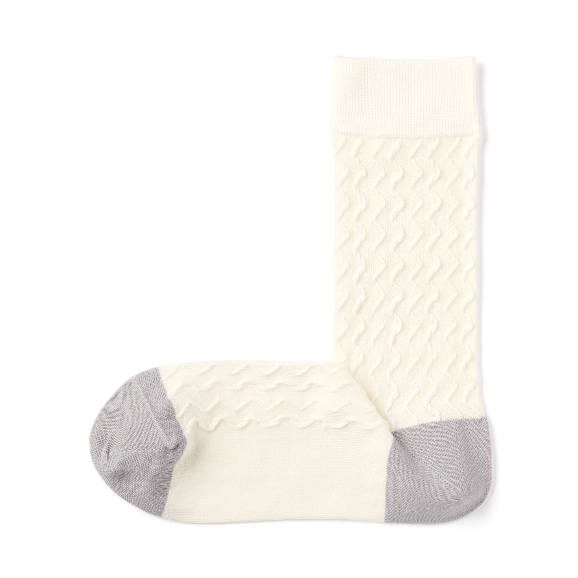 Lustrous Cotton Yarn Pattern Stitch Socks
