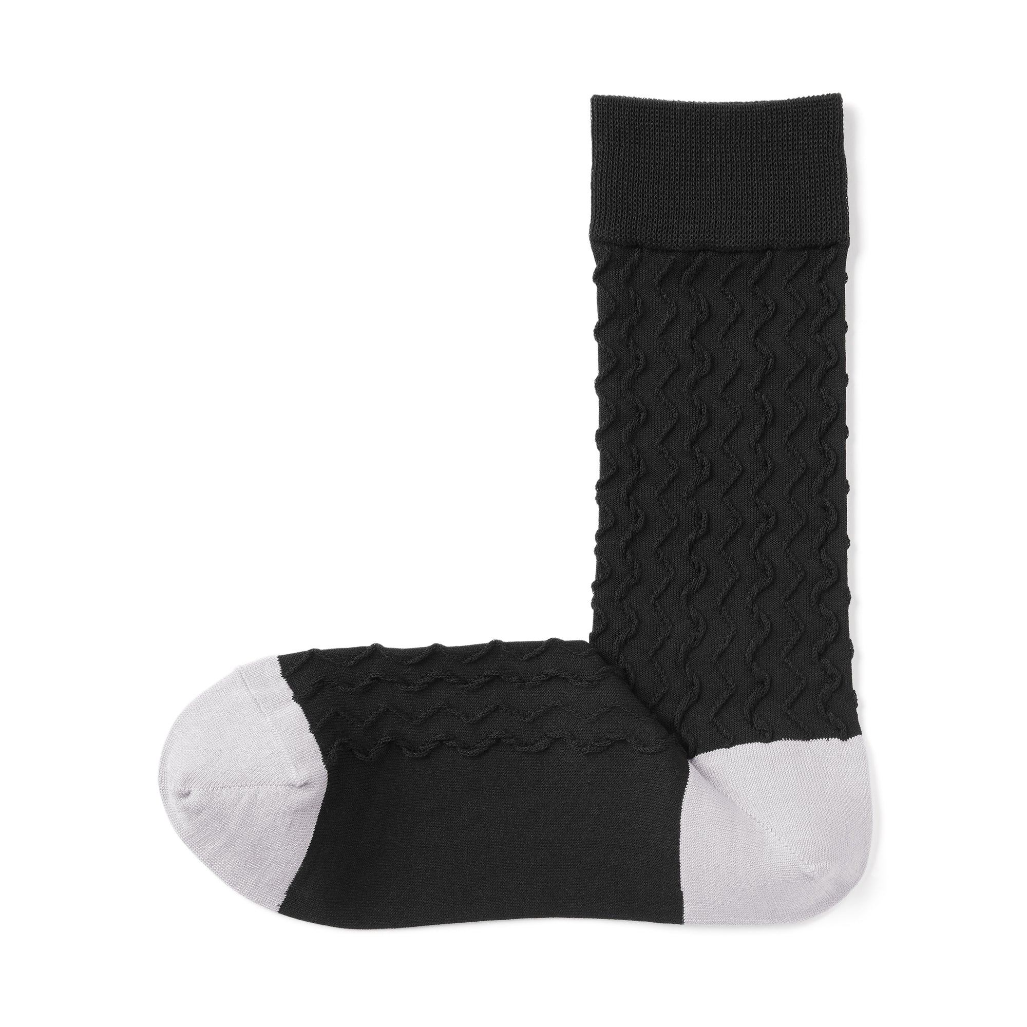Lustrous Cotton Yarn Pattern Stitch Socks