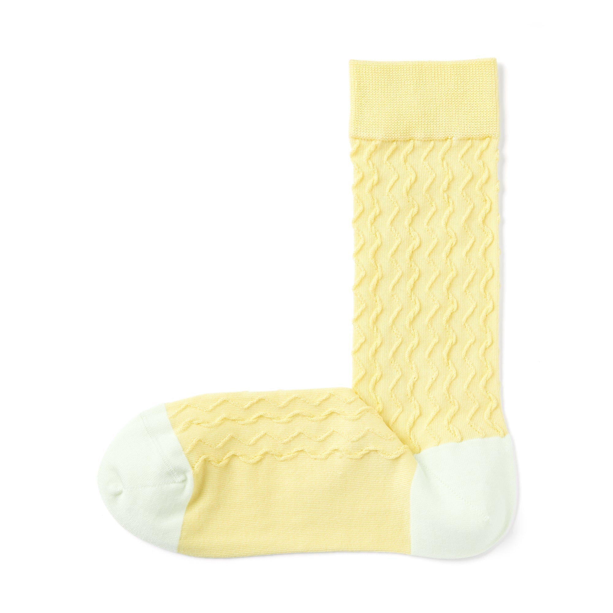 Lustrous Cotton Yarn Pattern Stitch Socks