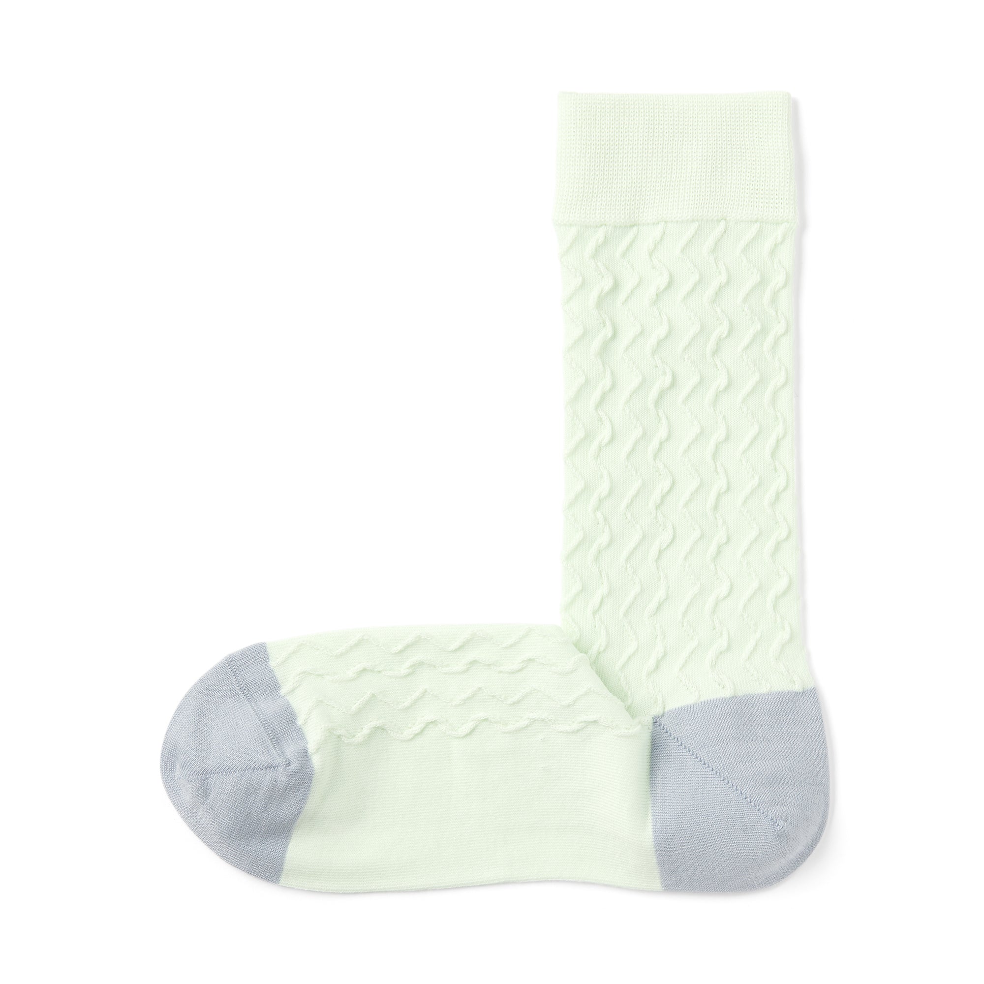 Lustrous Cotton Yarn Pattern Stitch Socks
