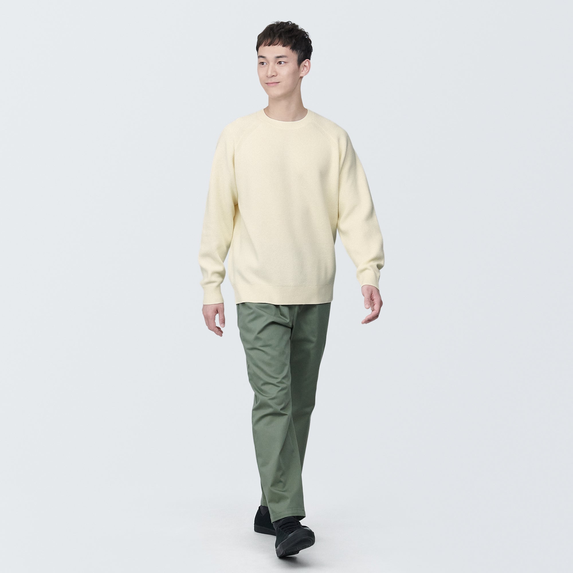 Men's Washable Ribbed Crewneck Sweater