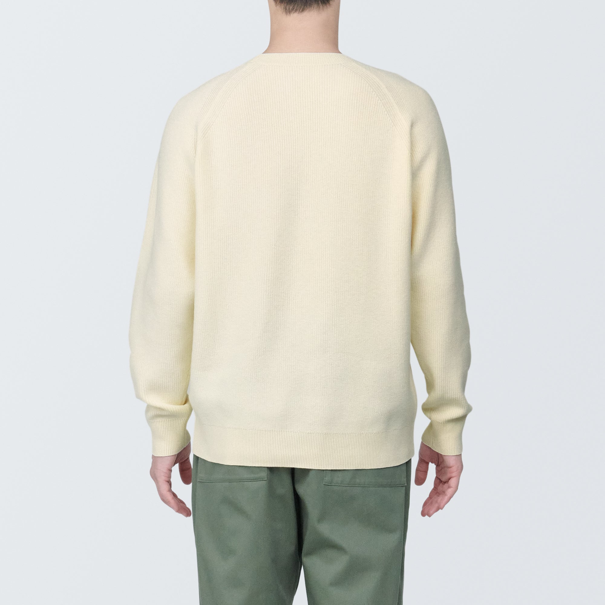 Men's Washable Ribbed Crewneck Sweater