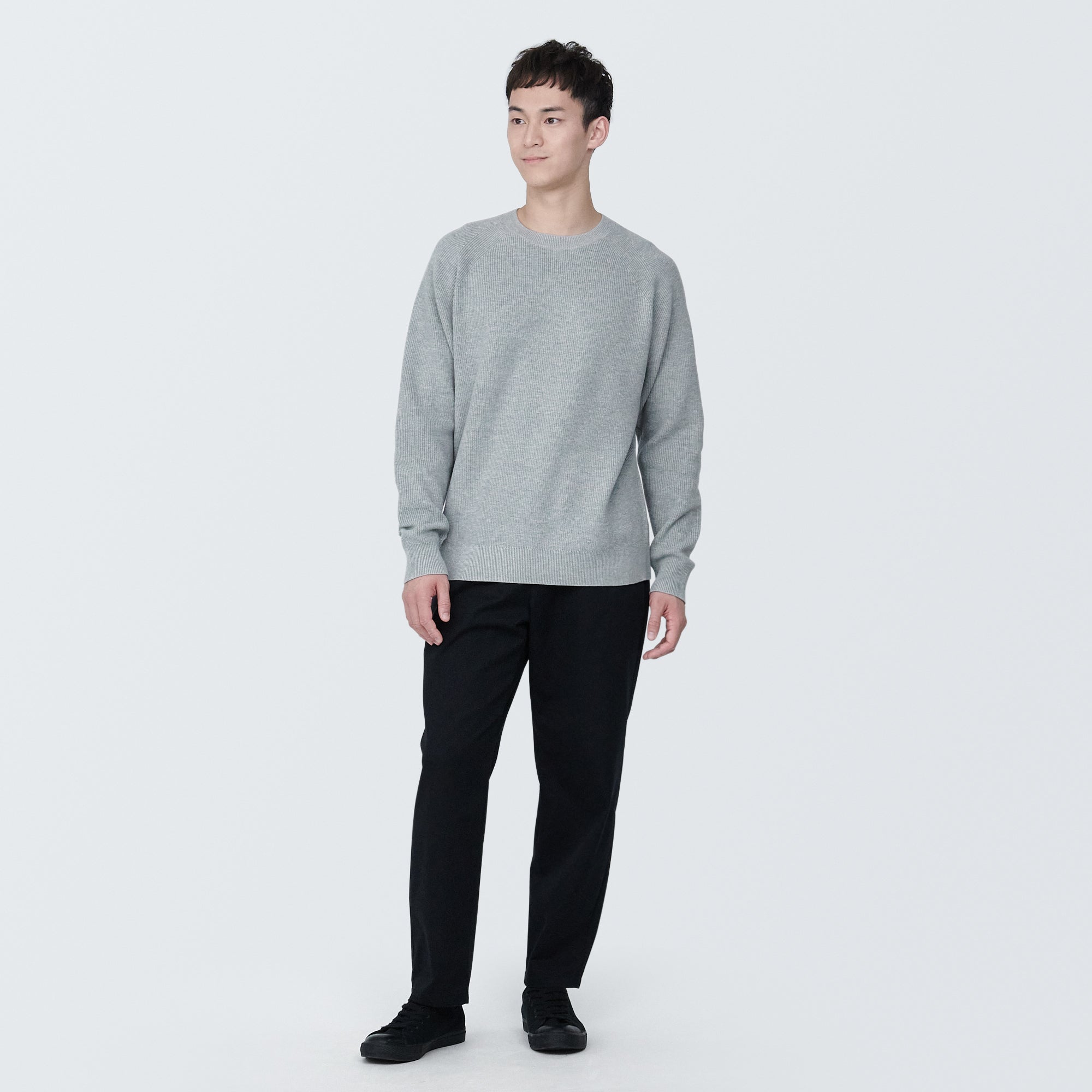 Men's Washable Ribbed Crewneck Sweater