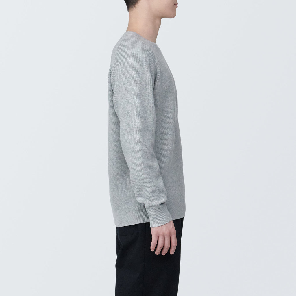 Men's Washable Ribbed Crewneck Sweater